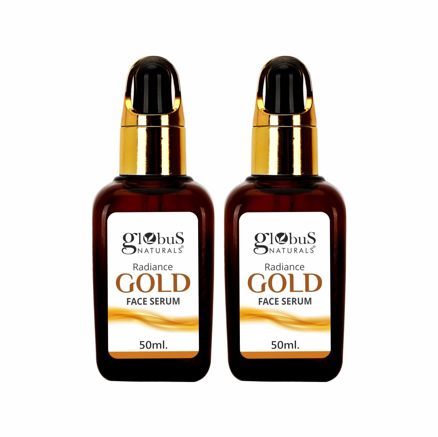 Buy Globus Naturals Radiance Gold Face Serum, 50 ml Pack of 2 - Purplle