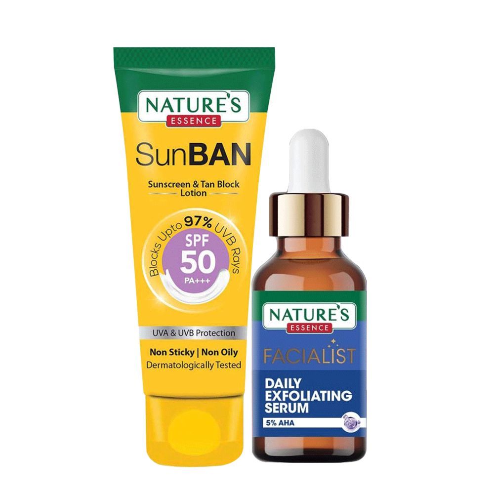 Buy Nature Essence Daily Exfoliating Combo - Daily Exfoliating Serum + Sunscreen - Purplle
