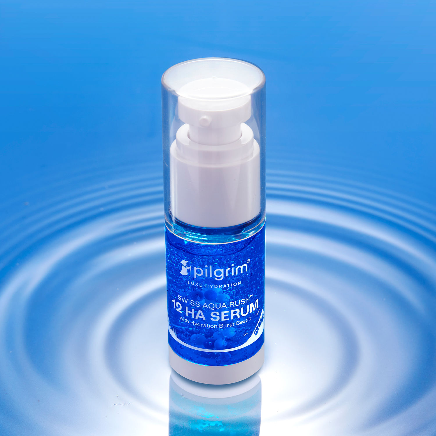 Buy Pilgrim Swiss Aqua Rush 12 HA Serum (hyaluronic acid) with Hydration Burst Beads |Crafted with Powerful Hydrators,12 hyaluronic acid, Copper Tripeptide |Long lasting Hydration| 30ml - Purplle
