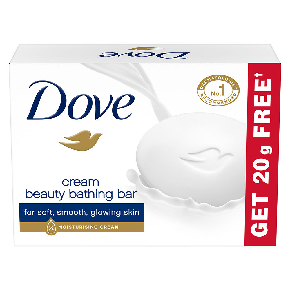 Buy Dove Cream Beauty Bathing Bar (100 g+20g Free) - Purplle