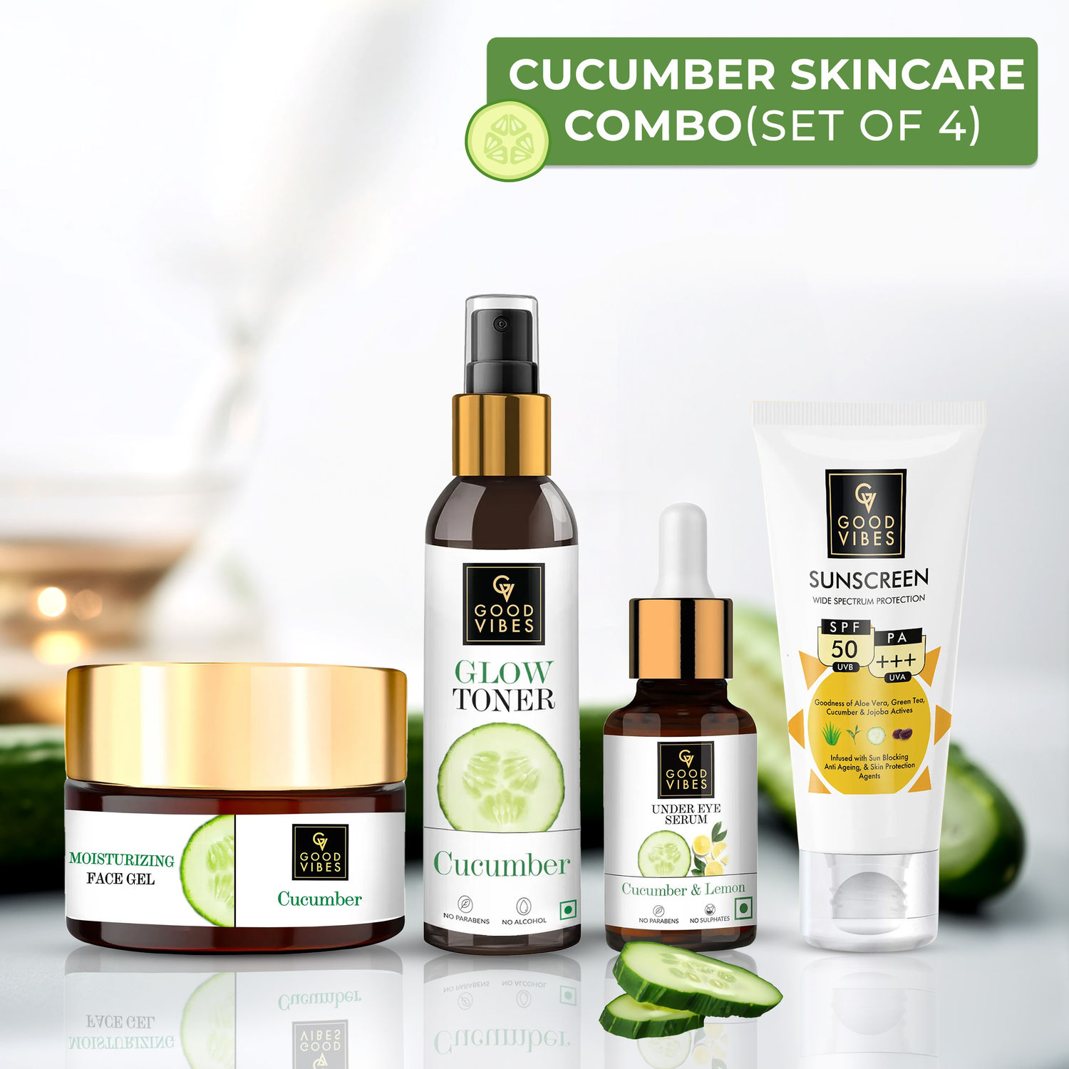 Good Vibes Cooling Hydrating Cucumber Combo Toner Eye Serum