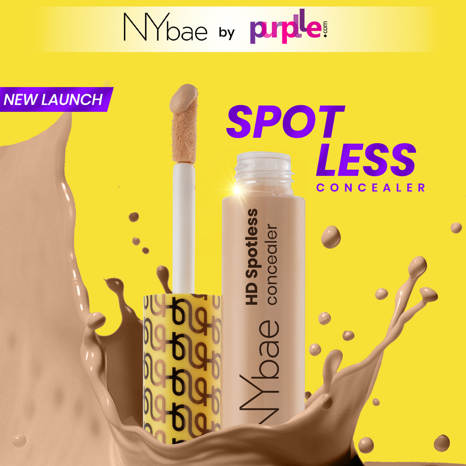 Buy NY Bae HD Spotless Concealer - Light Ivory 01 | Lightweight Foundation | Contour | Glowing Korean Skin | Medium Coverage | Matte Finish (12g) - Purplle