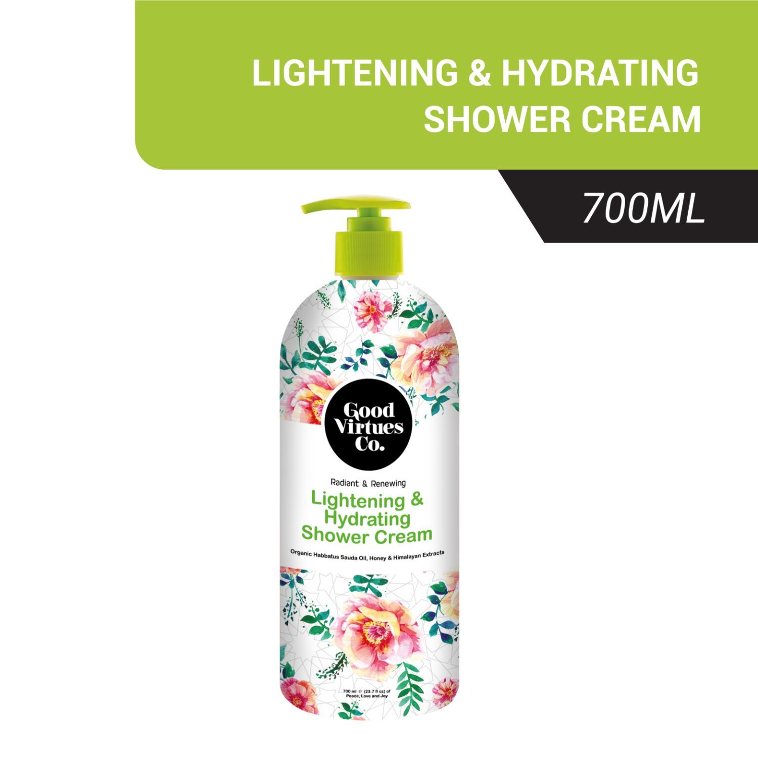 Buy Good Virtues Co Lightening & Hydrating Shower Cream - 700ml - Purplle