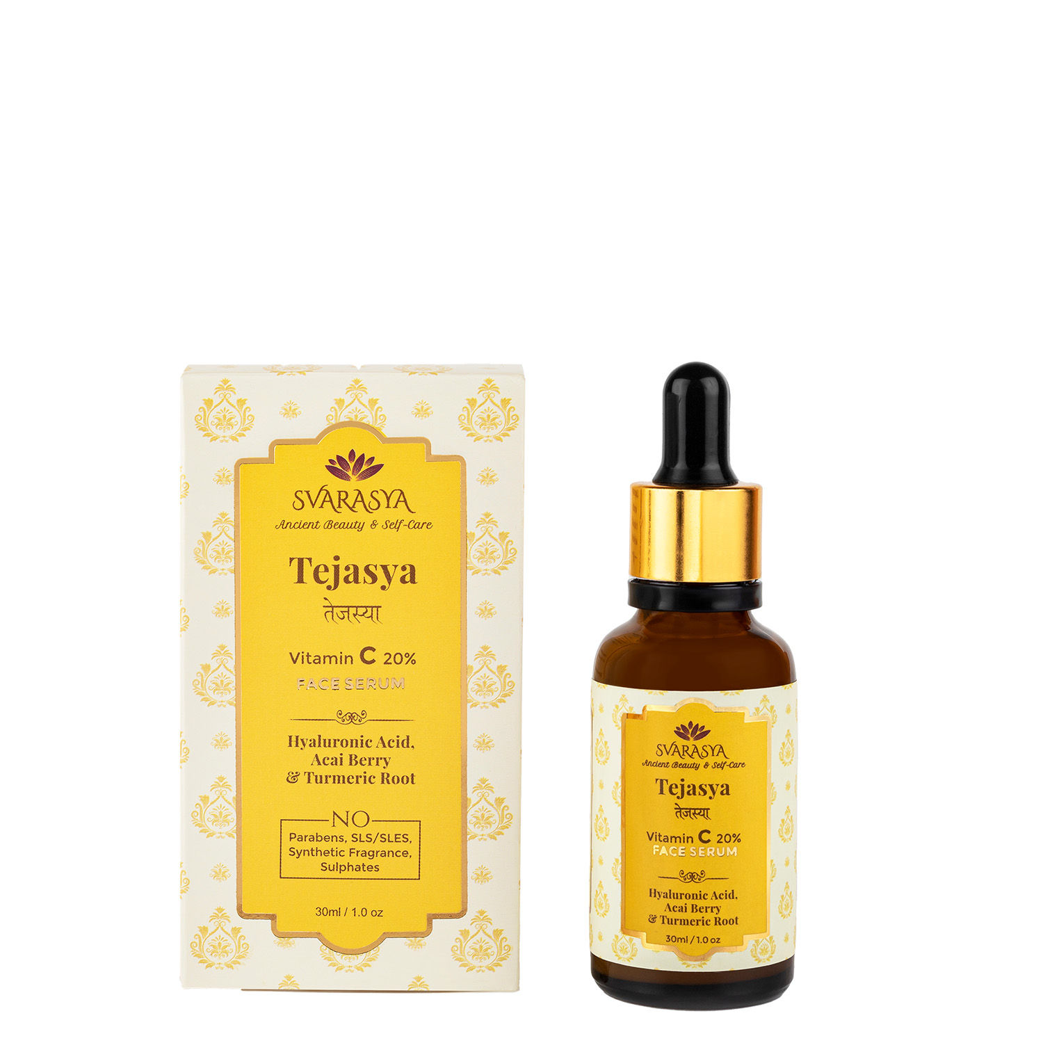 Buy Svarasya Tejasya Vitamin C & Hyaluronic Acid Face Serum 30 ml - Purplle