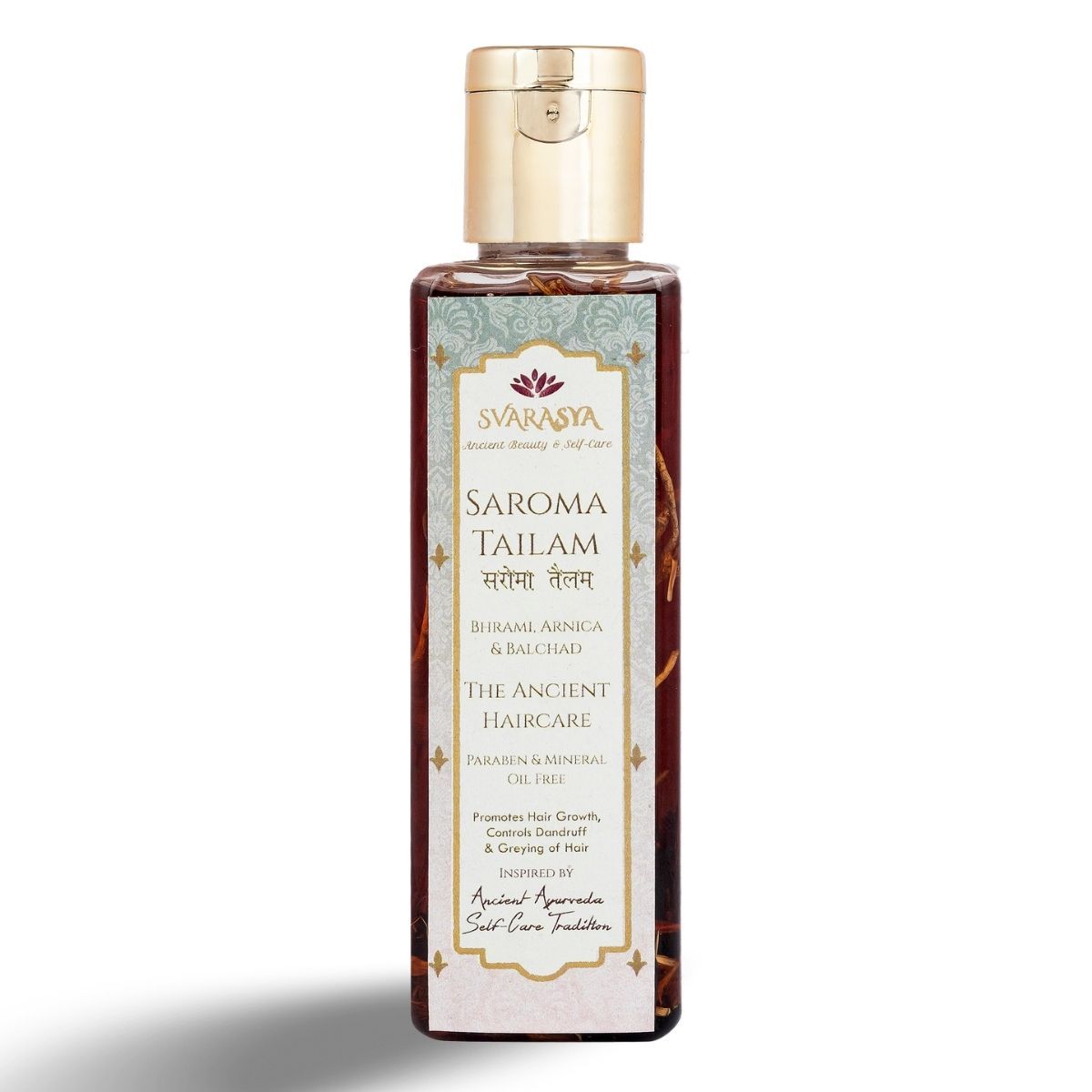 Buy Svarasya Saroma Tailam Herbs Infused Ayurvedic Hair Oil (Paraben And Mineral Oil Free) With Natural Ingredients (Oil, 100 ml) - Purplle