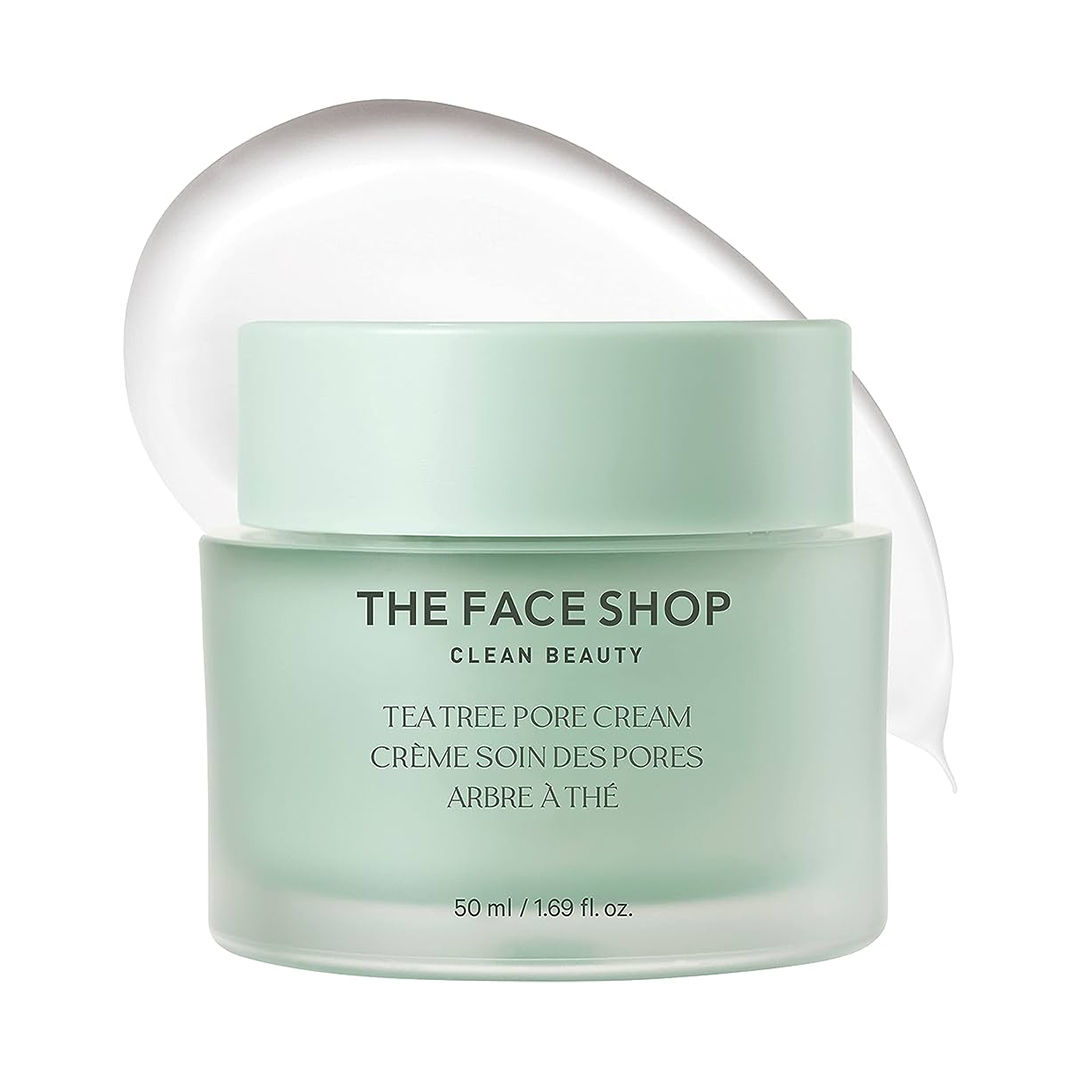 Buy The Face Shop Tea Tree Pore Cream With AHA, Ip- BHA, PHA & Hyaluronic Acid, For Oily & Acne Skin 50ml - Purplle