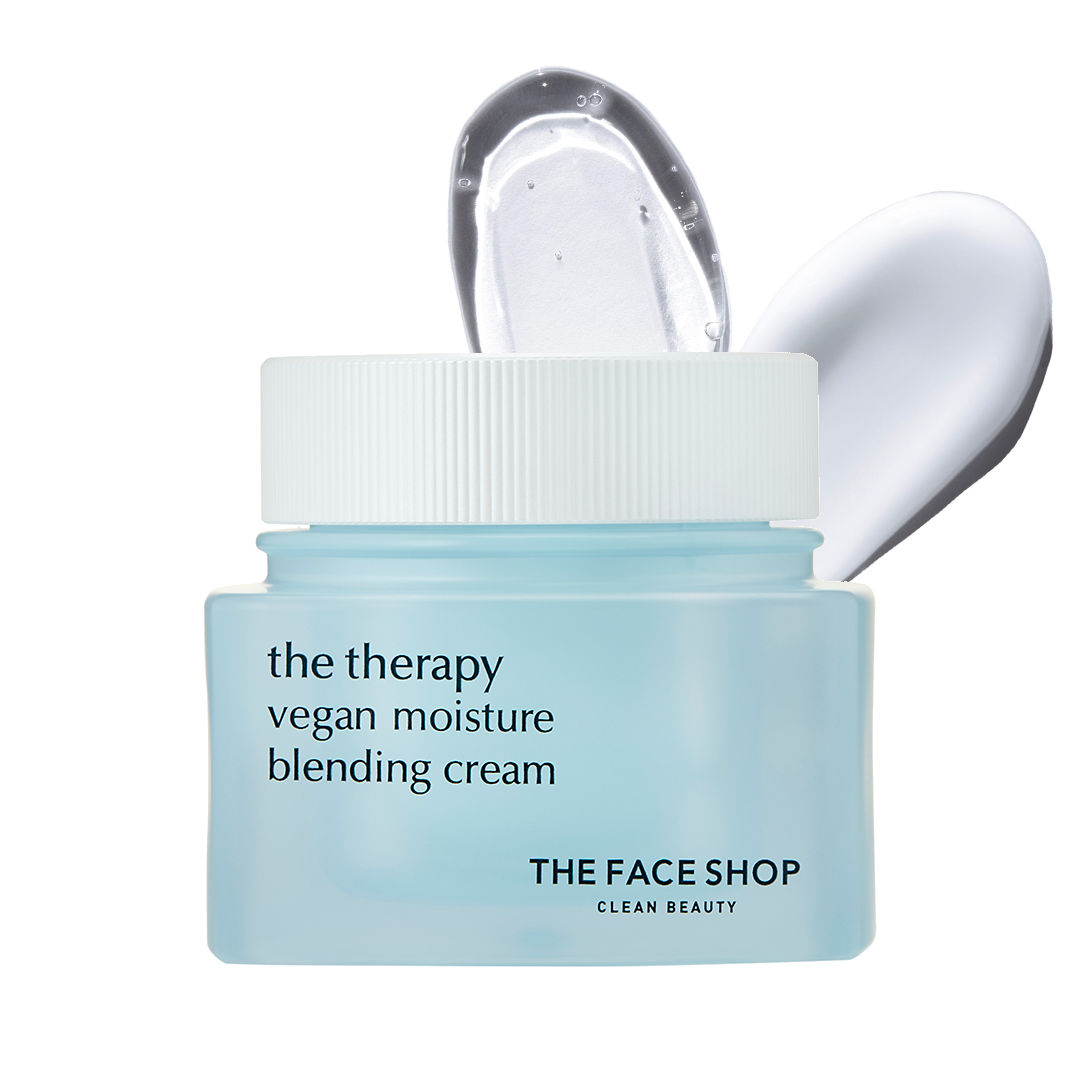 Buy The Face Shop The Therapy Vegan Moisture Blending Cream with 48Hr Hydration, Lightweight gel & cream based hydration moisturizer 60 ml - Purplle