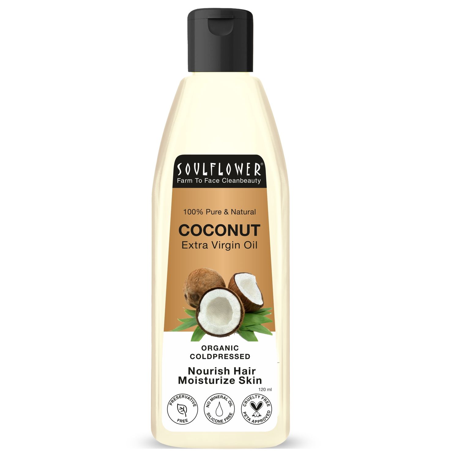 Buy Soulflower Coldpressed Coconut Carrier Oil 120 ml - Purplle