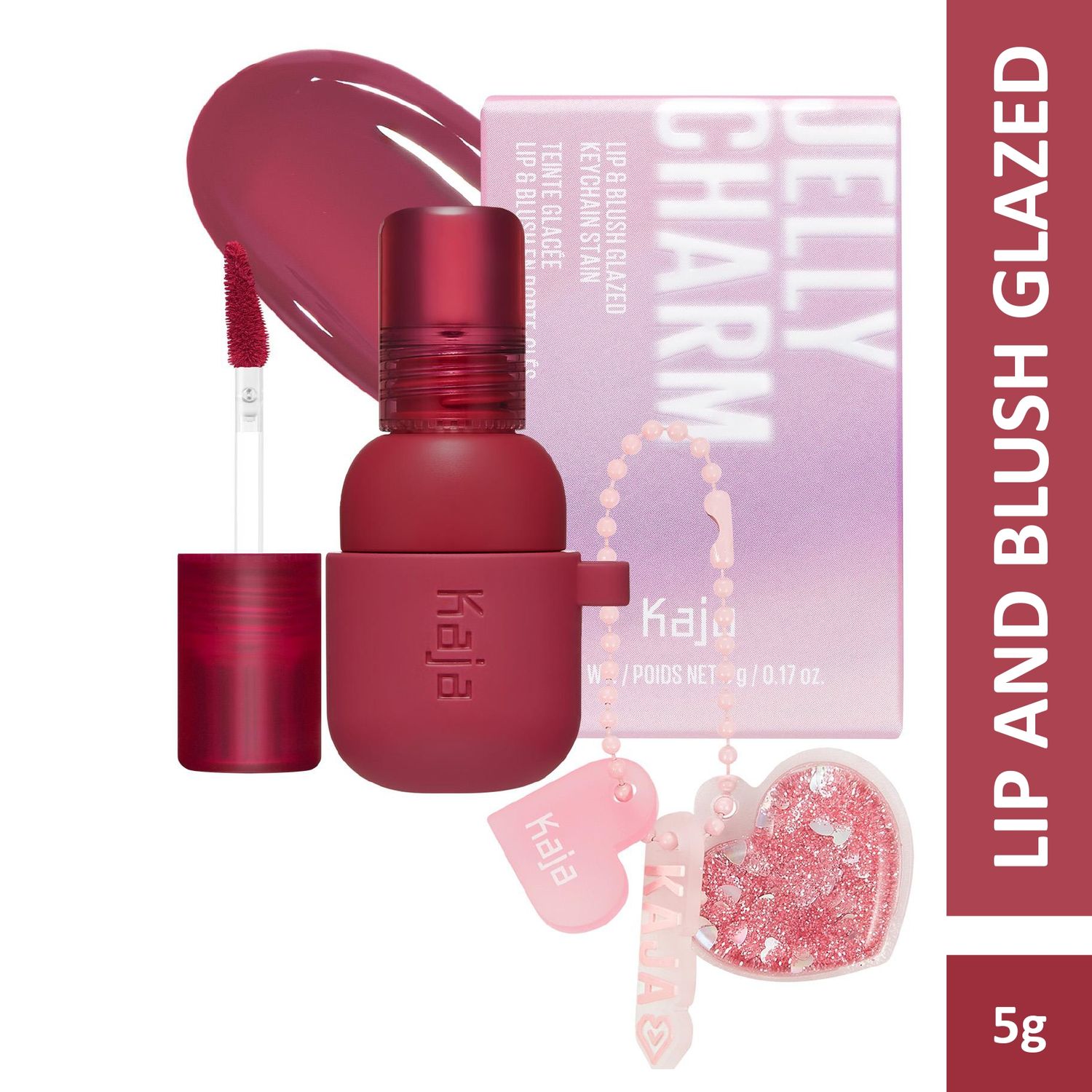 Buy KAJA JELLY CHARM | Lip Stain & Blush | With Keychain Combo | 02 Squeeze Guava 5 g | Lipstick, Cruelty-free, Vegan, Paraben-free, Sulfate-free, Phthalates-free, K-Beauty, Korean Beauty - Purplle