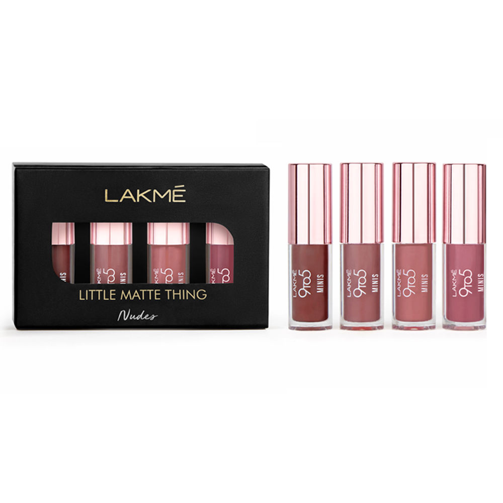 Buy Lakme 9TO5 PRIMER + MATTE LIQUID LIPSTICK- MINIS - NUDE COLLECTION, 8 ml - Purplle