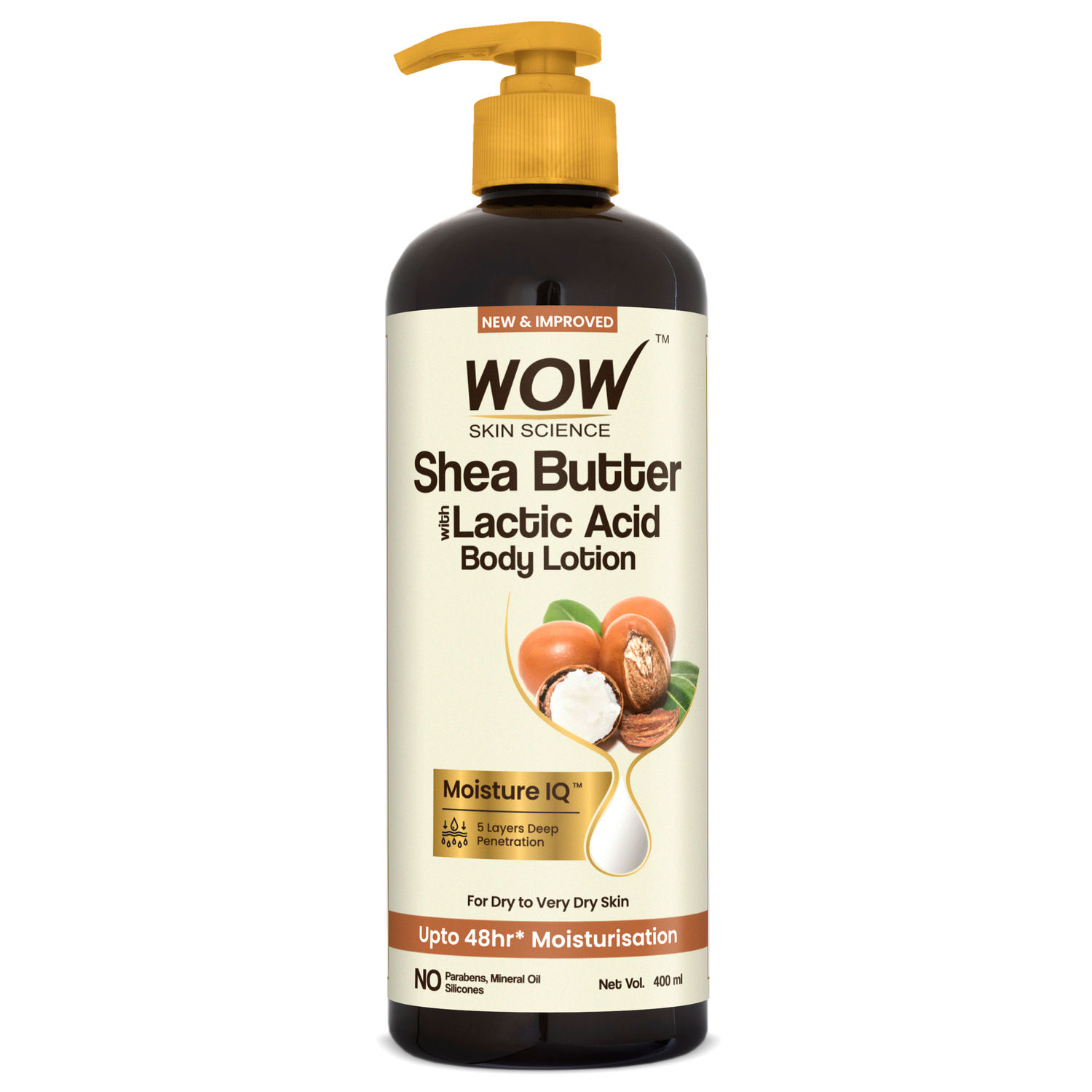 Buy Wow Skin Science Shea Butter with Lactic Acid Body Lotion 400 ml - Purplle