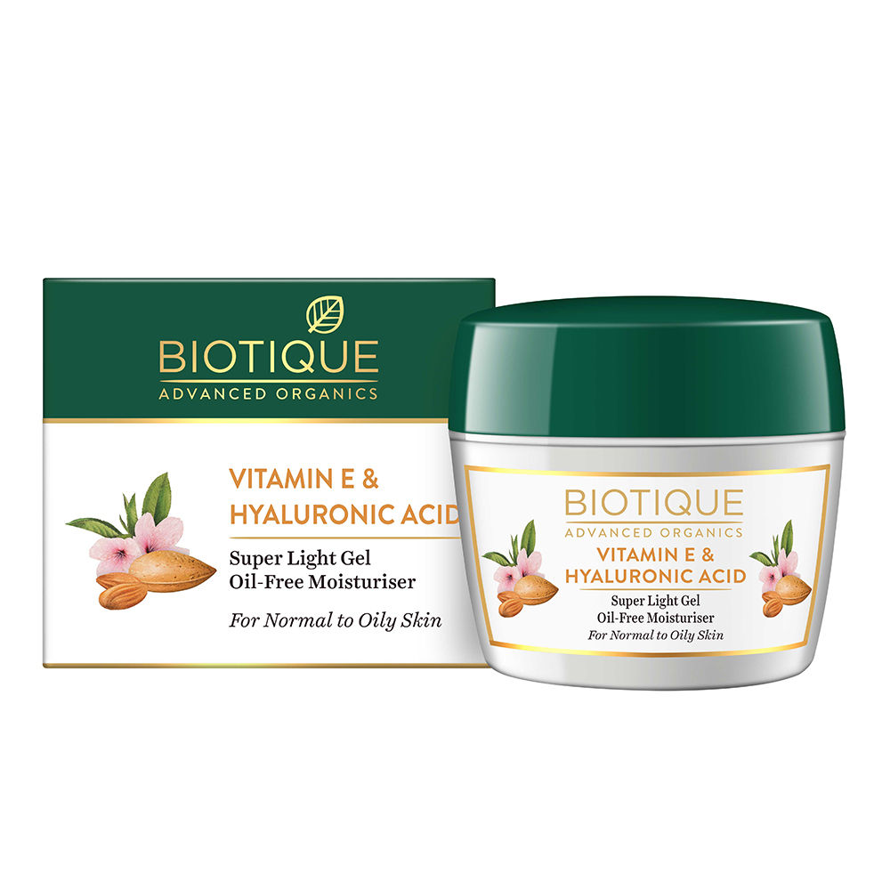 Buy Biotique Advanced Organics Vitamin E & Hyaluronic Acid Super Light Gel Oil-Free Moisturiser (175 g) - Purplle