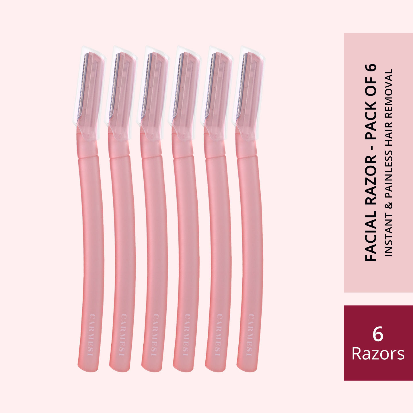 Buy Carmesi Facial Razor pack of 6 - Purplle