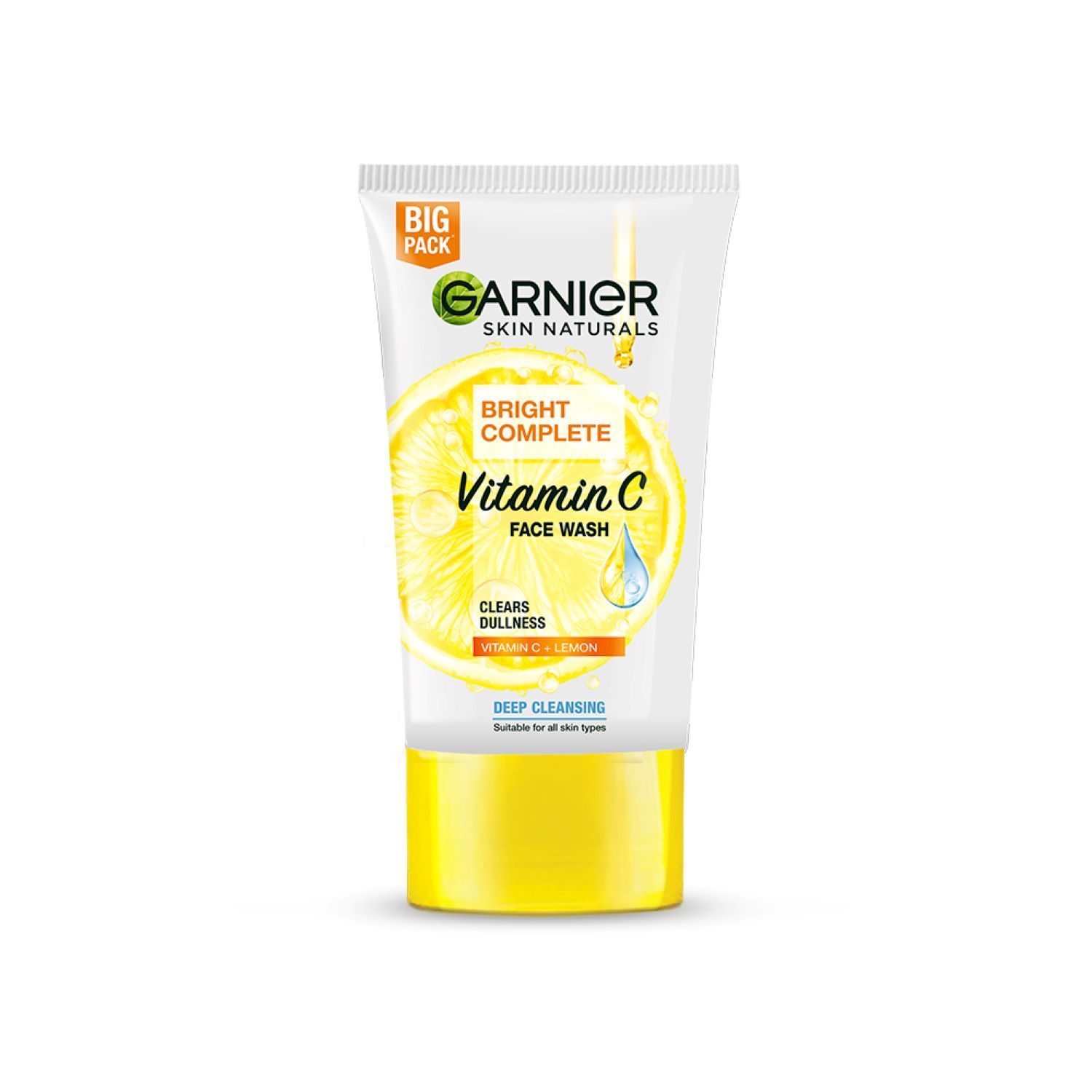 Buy Garnier Skin Naturals Bright Complete Vitamin C Face Wash - Vitamin C Face Wash For Brighter and Glowing Skin - Daily Cleanser Suitable For all Skin Types, 150g - Purplle