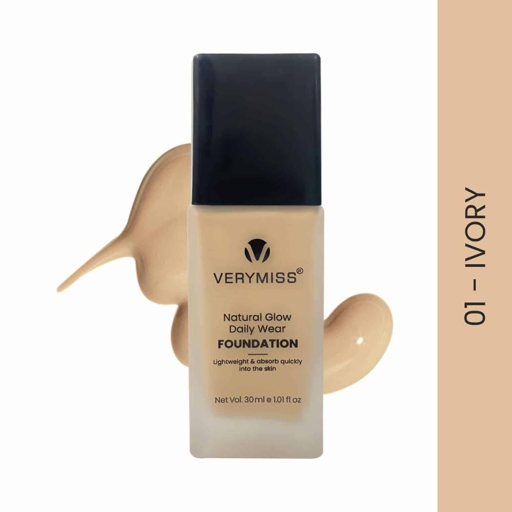 Buy Verymiss Natural Glow Daily Wear Foundation - 01 Ivory 30 Millilitres - Purplle