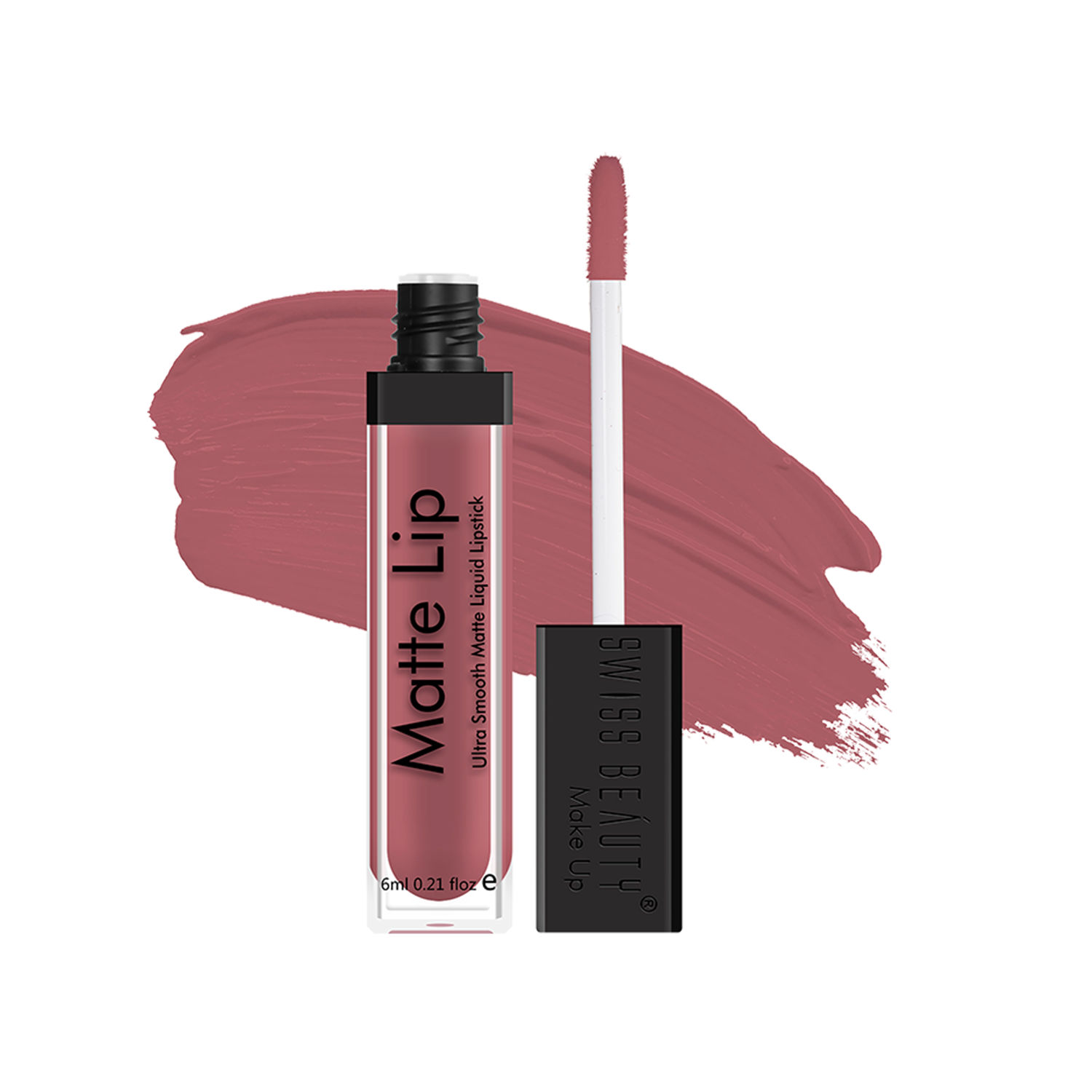 Buy Swiss Beauty Ultra Smooth Matte Lip Liquid Lipstick Color Stay - Real-Nude (6 ml) - Purplle