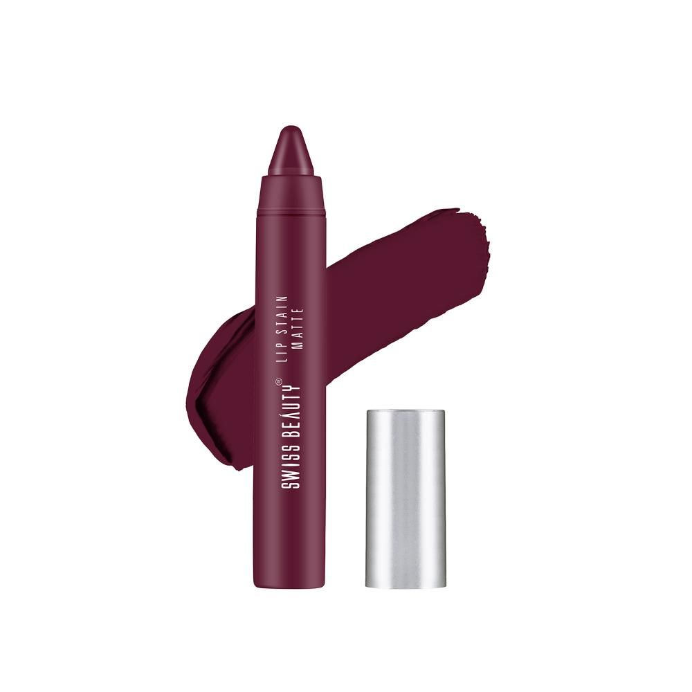 Buy Swiss Beauty Lip Stain Matte Lipstick - Berry (3.4 g) - Purplle