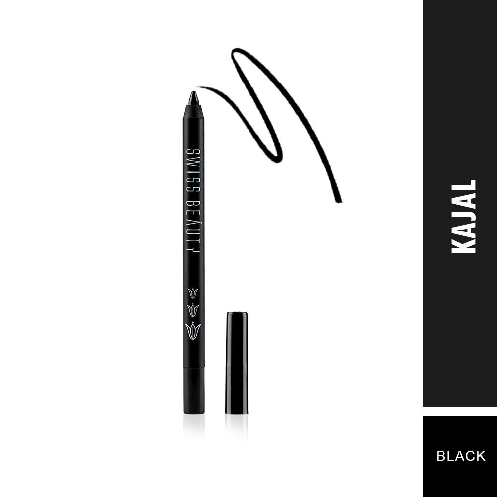 Buy Swiss Beauty Soft Kohl Kajal Eyeliner Pencil 1 Black (1.8 g) - Purplle