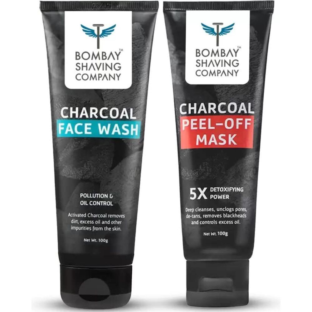 Buy BOMBAY SHAVING COMPANY Charcoal Face wash & Peel of mask Combo (Pack Of 2 ) 200 gm - Purplle