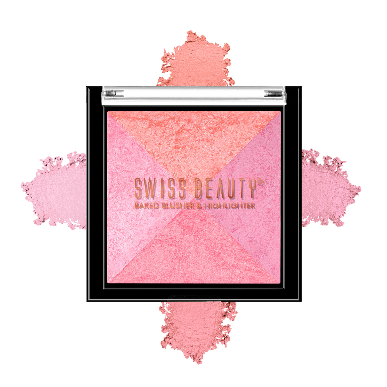 Buy Swiss Beauty Baked Blusher & Highlighter - Multi-04 (7 g) - Purplle