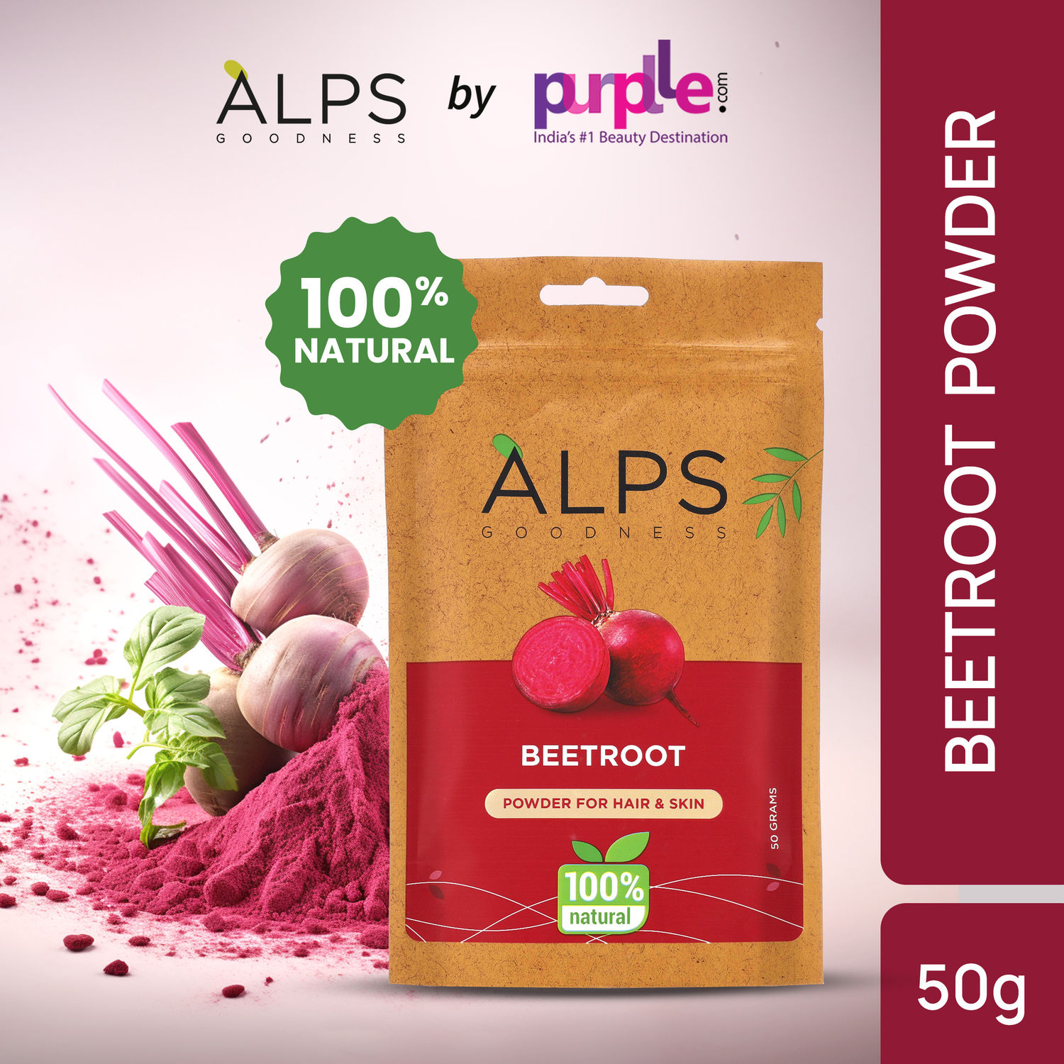 Buy Alps Goodness Powder Beetroot 50 gm Online Purplle