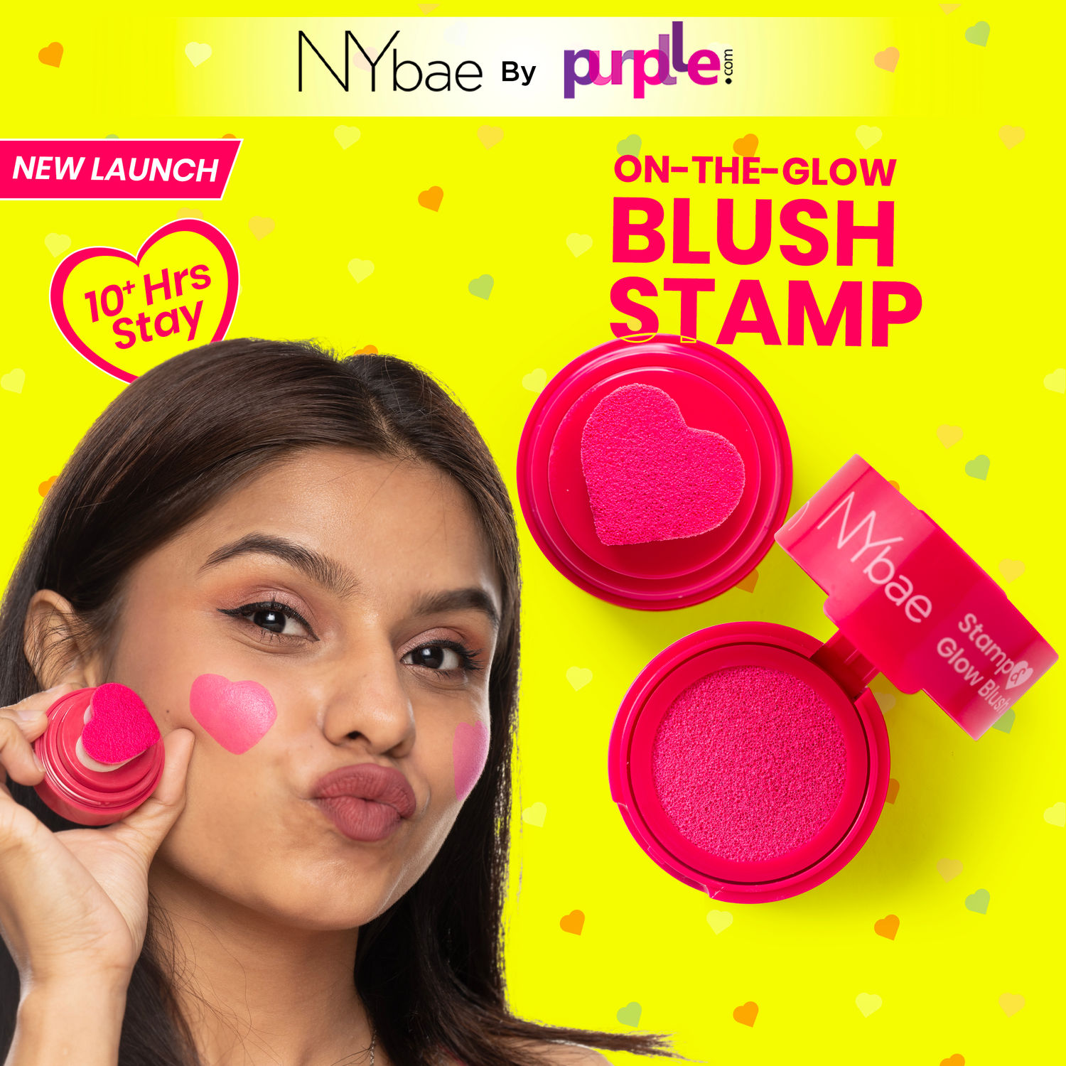 Buy NY Bae Stamp and Glow Blush - Earthy Eclair | Pink Blush | Lip & Cheek Tint | Korean Glass Skin | Creme Blush | Eyeshadow (5g) - Purplle