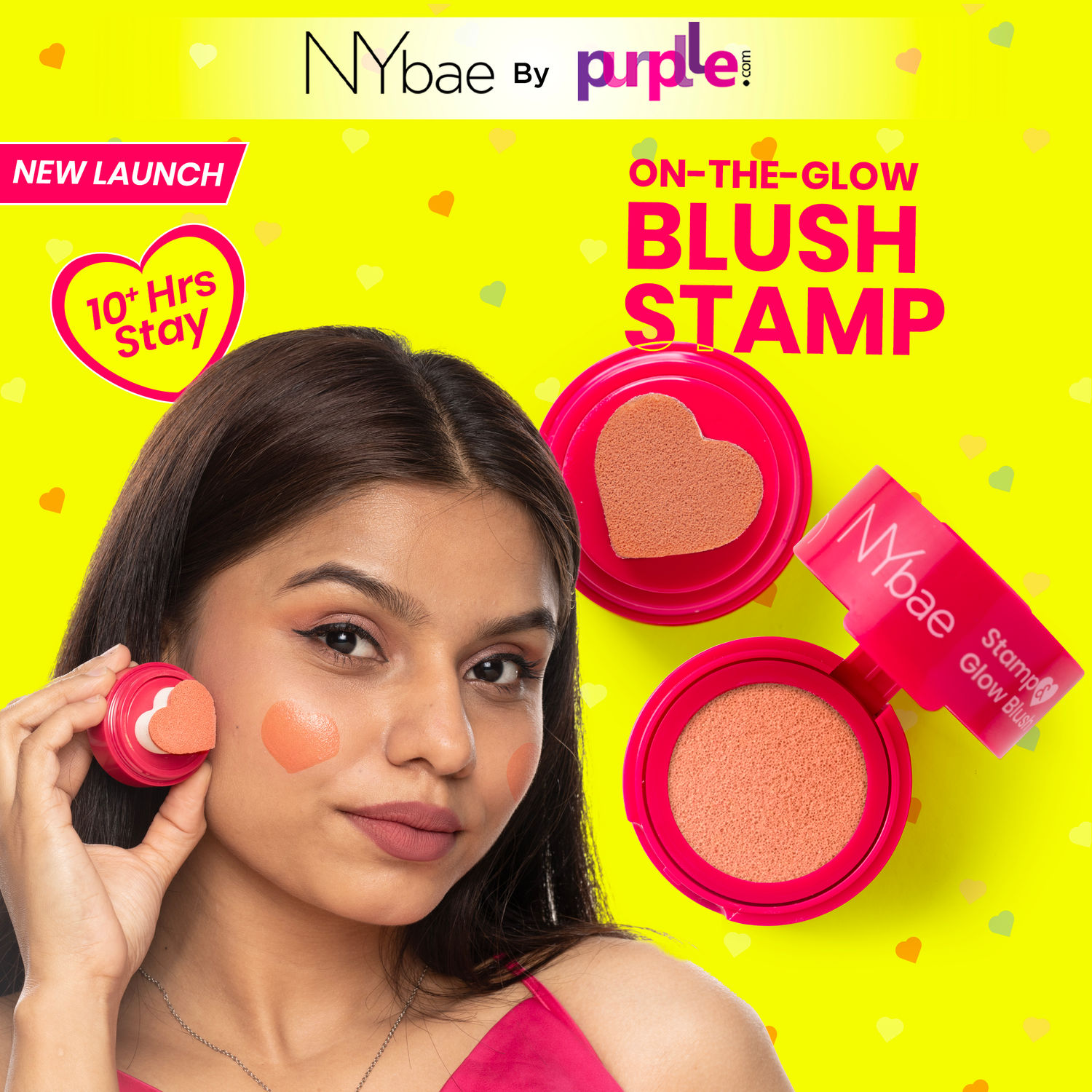 Buy NY Bae Stamp and Glow Blush - Cute Carnation | Pink Blush | Lip & Cheek Tint | Korean Glass Skin | Creme Blush | Eyeshadow (5g) - Purplle