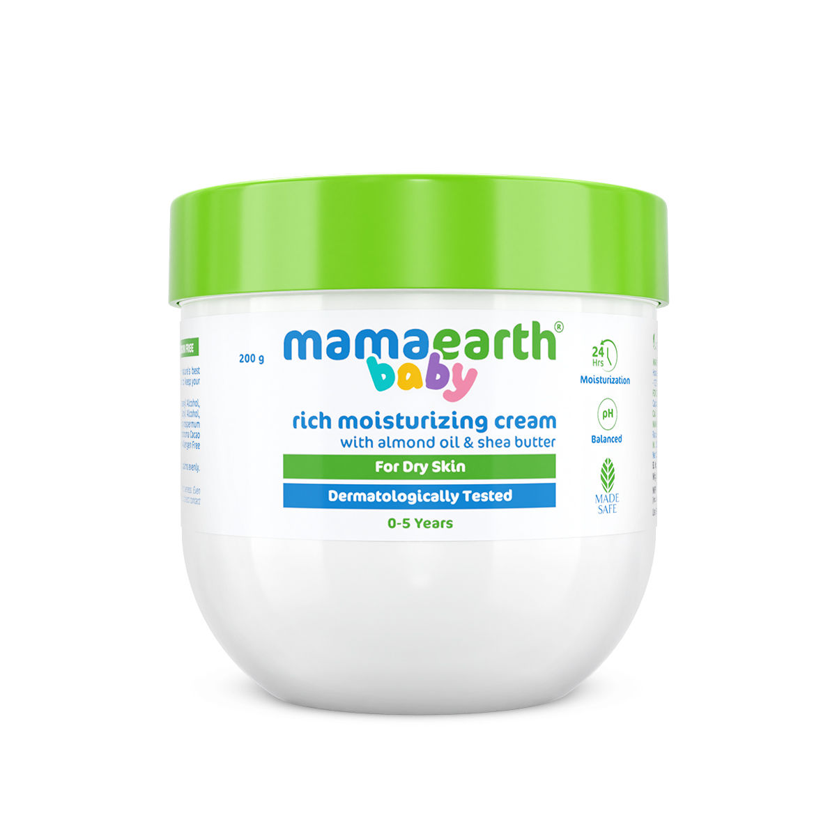 Buy Mamaearth Baby Rich Moisturizing Cream With Almond Oil & Shea Butter For Dry Skin - 200 g | For Face & Body | 24-Hour Moisturization | Nourishes & Softens Skin - Purplle