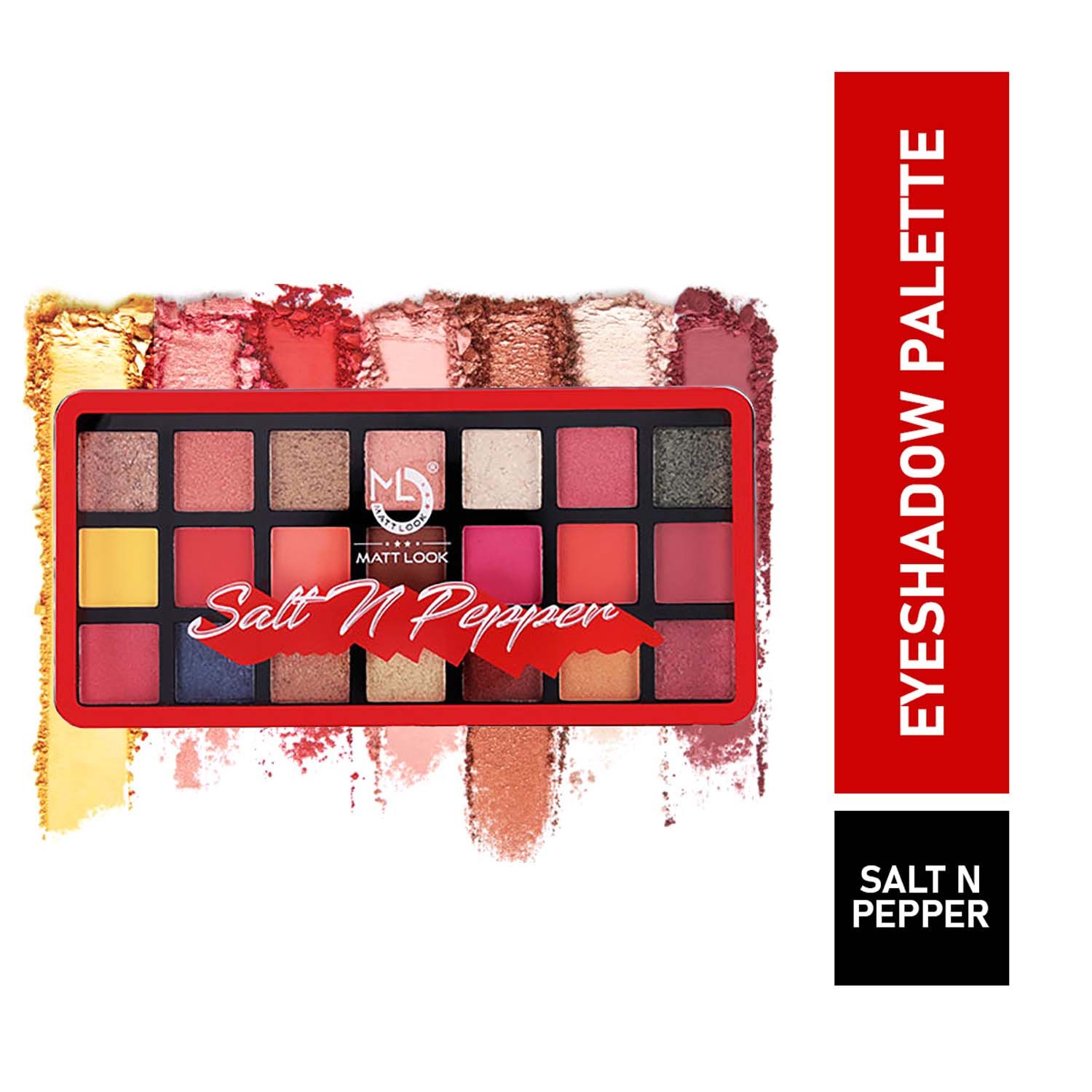 Buy Mattlook Salt N Paper Ultra Professional Eyeshadow Palette, Multicolor , 21gm - Purplle