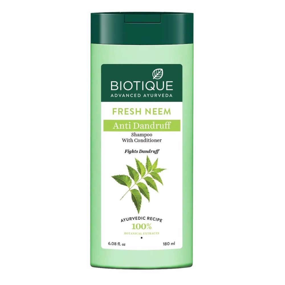 Buy Biotique Bio Fresh Neem Anti-Dandruff Shampoo & Conditioner (180 ml) - Purplle