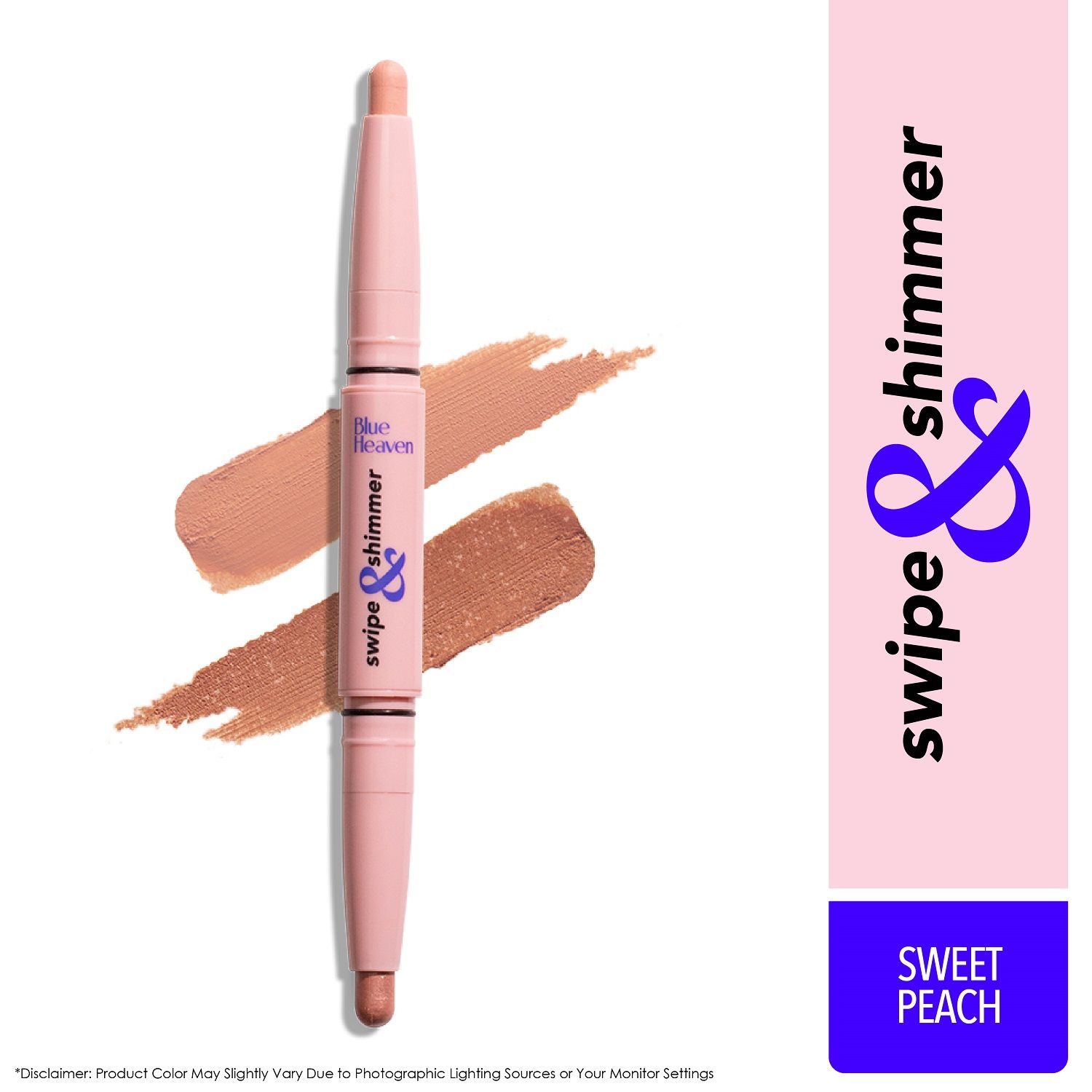 Buy Blue Heaven Swipe & Shimmer Long Lasting Non Transfer Eyeshadow Stick | Matte & Matallic Shades , Sweet Peach (2.2 g) - Purplle