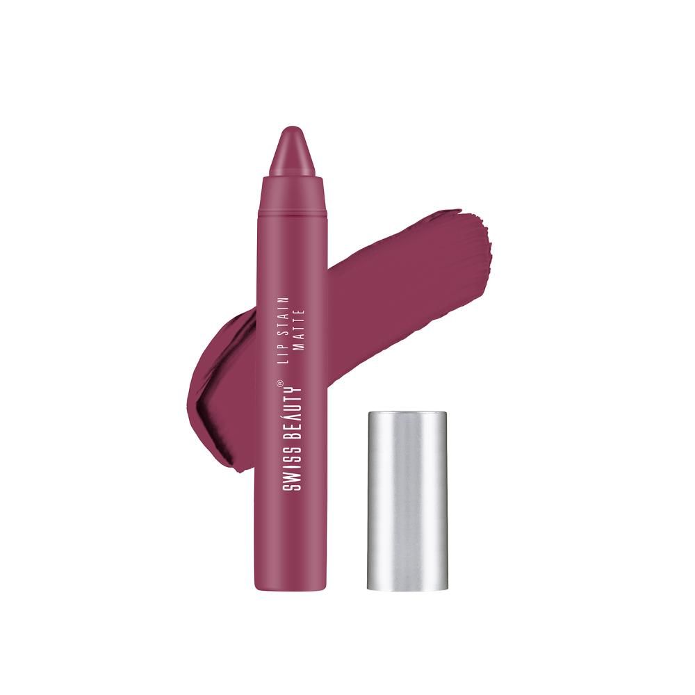 Buy Swiss Beauty Lip Stain Matte Lipstick - Fuchsia-Pink (3.4 g) - Purplle