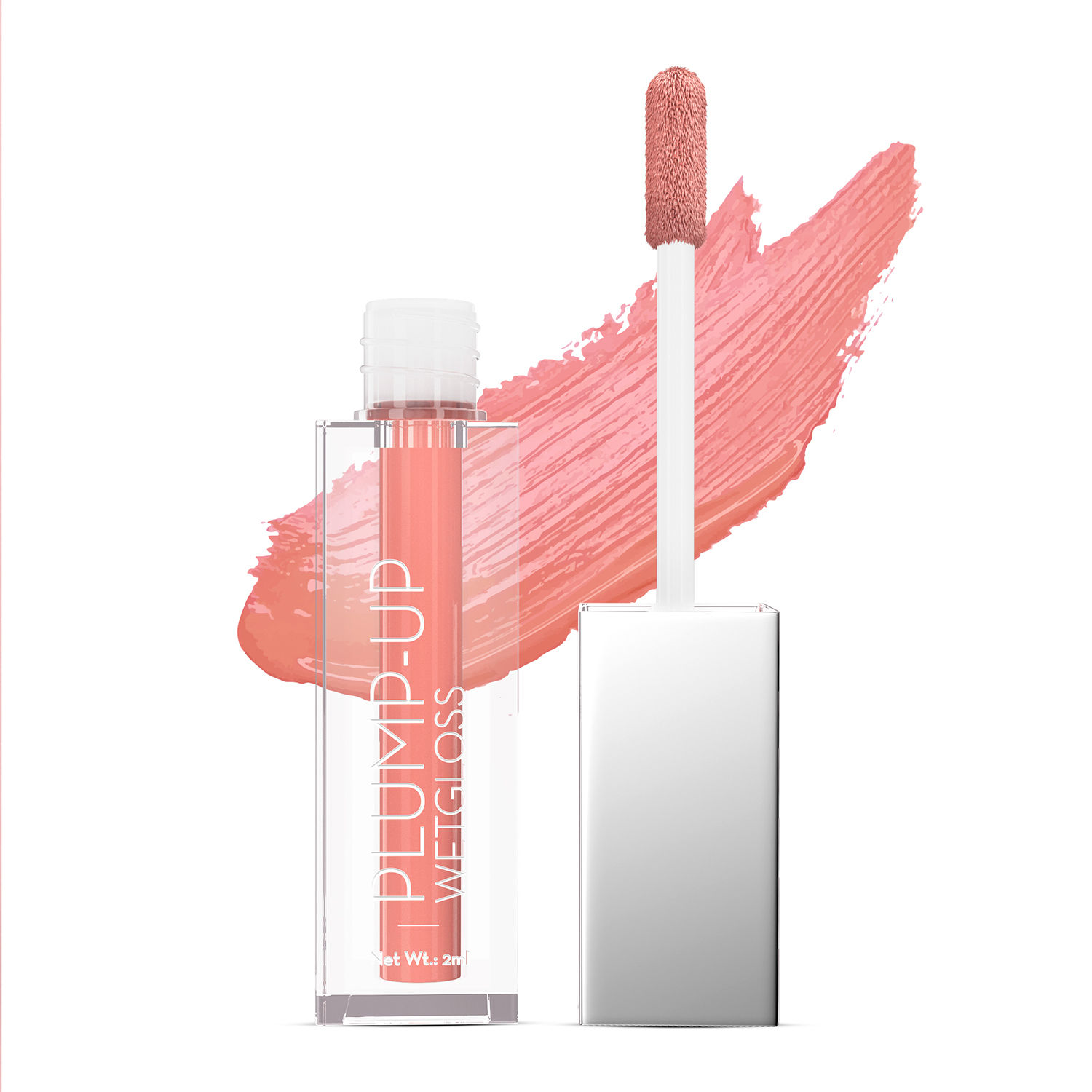 Swiss Beauty Plump-Up Wet Lip Gloss for Glossy and Fuller Lips 2-Caramel  Crush 2Ml