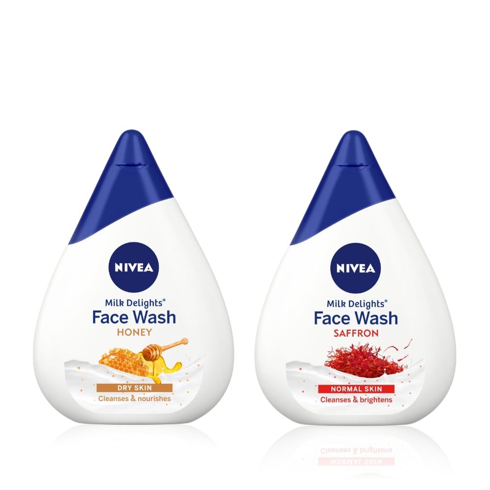 NIVEA Milk Delights Face Wash Duo Saffron Honey 100ml 100ml