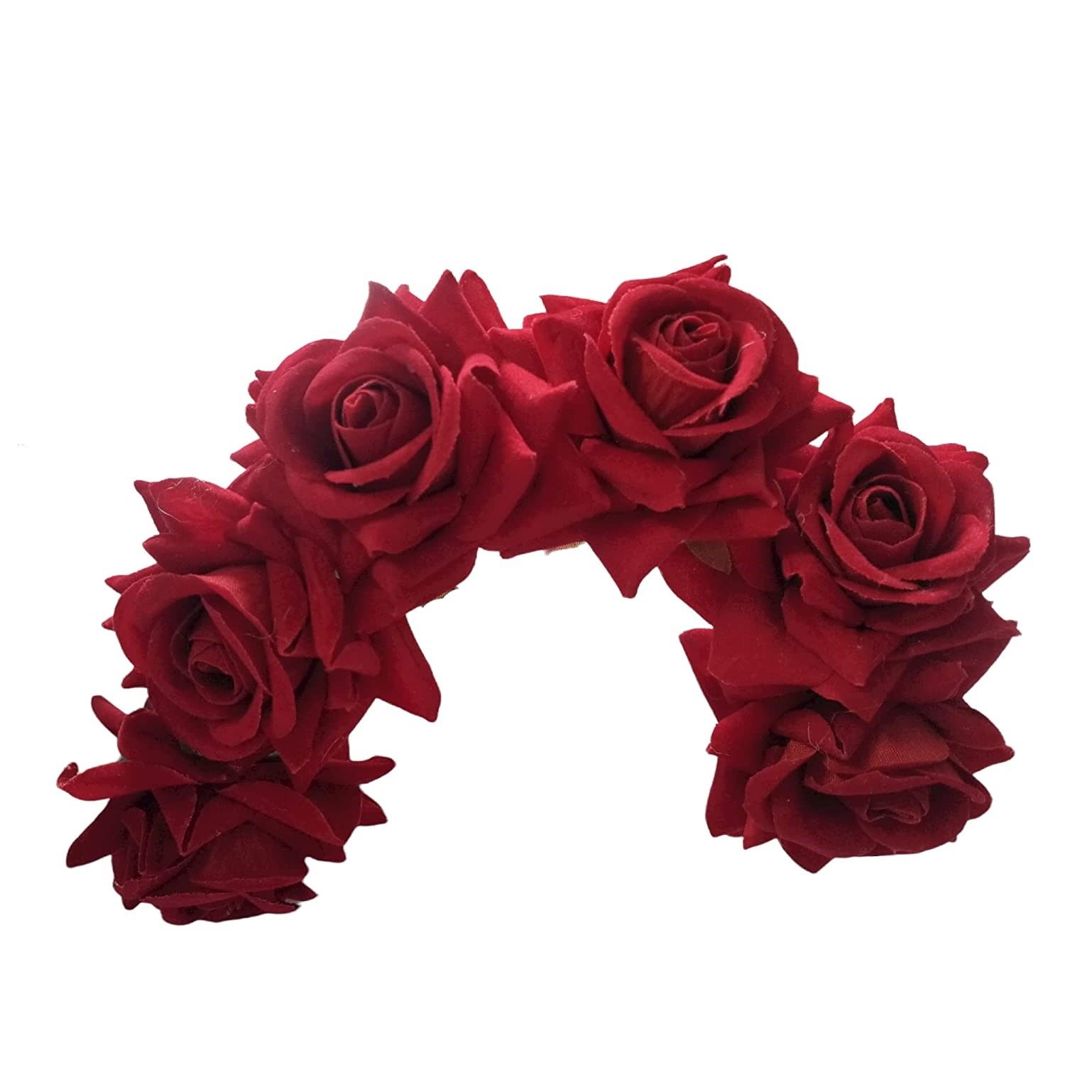 Buy LYF5STAR Bridal Red Rose Artificial Flower Veni Gajra - Pack of 1 - Purplle