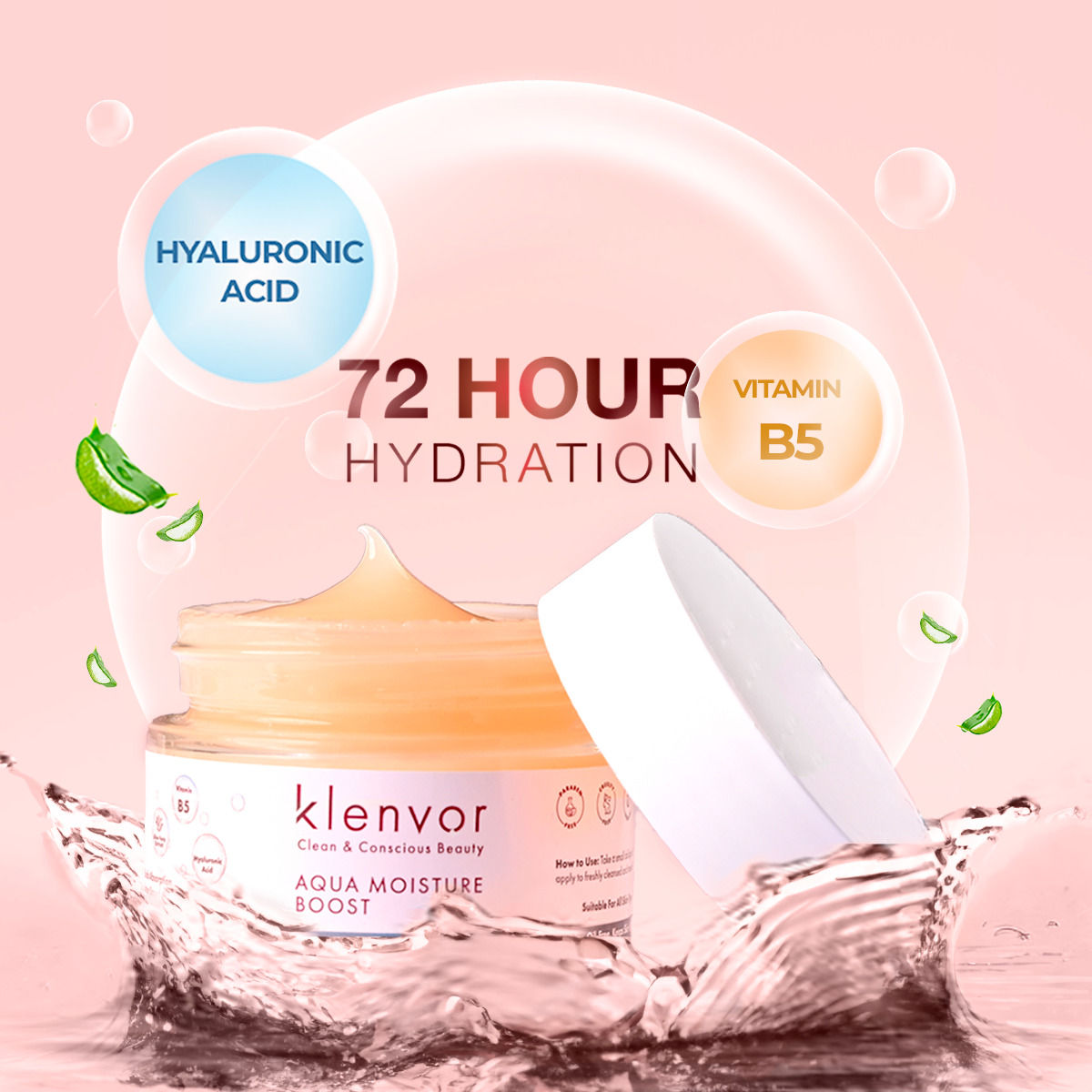 Buy Klenvor Aqua Moisture Boost Hydrating Face Gel with Hyaluronic Acid | Hydrated, soft & supple skin 50 gm - Purplle