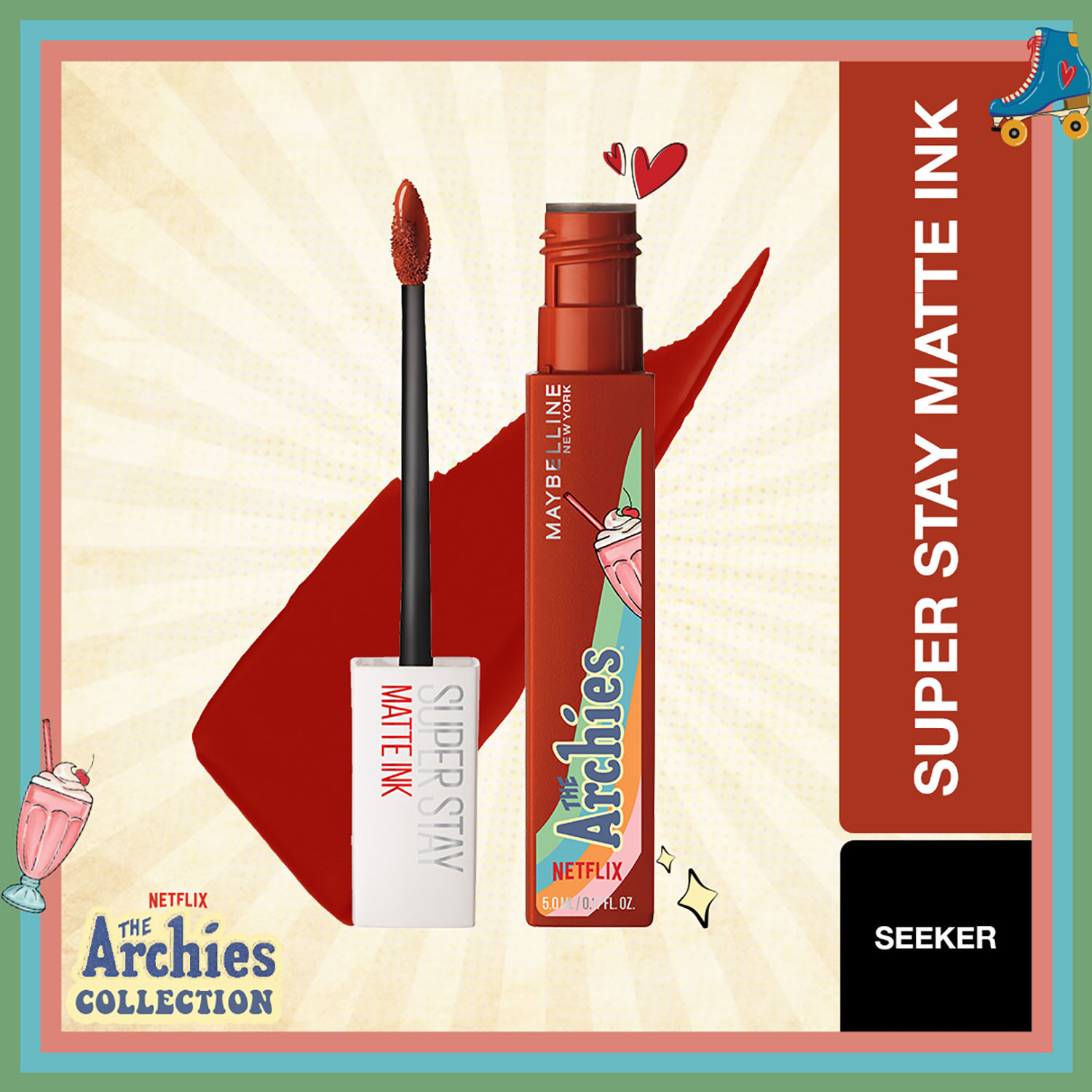 Buy Maybelline NY SuperStay Matte Ink Lipstick, The Archies Collection, Seeker, 5ml - Purplle