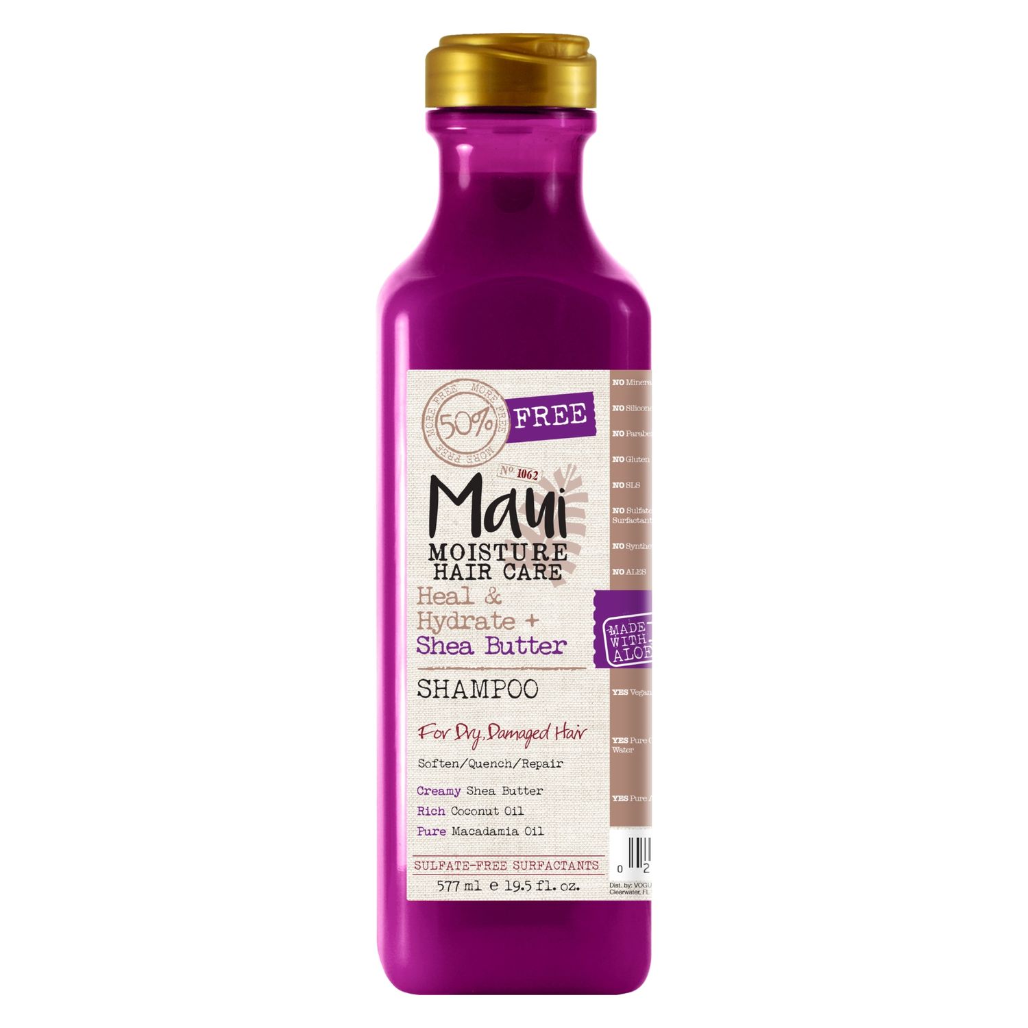 Buy Maui Moisture Heal and Hydrate Shea Butter Shampoo made with Aloe Vera, Vegan, Sulphate Free and Paraben Free, 385ml - Purplle