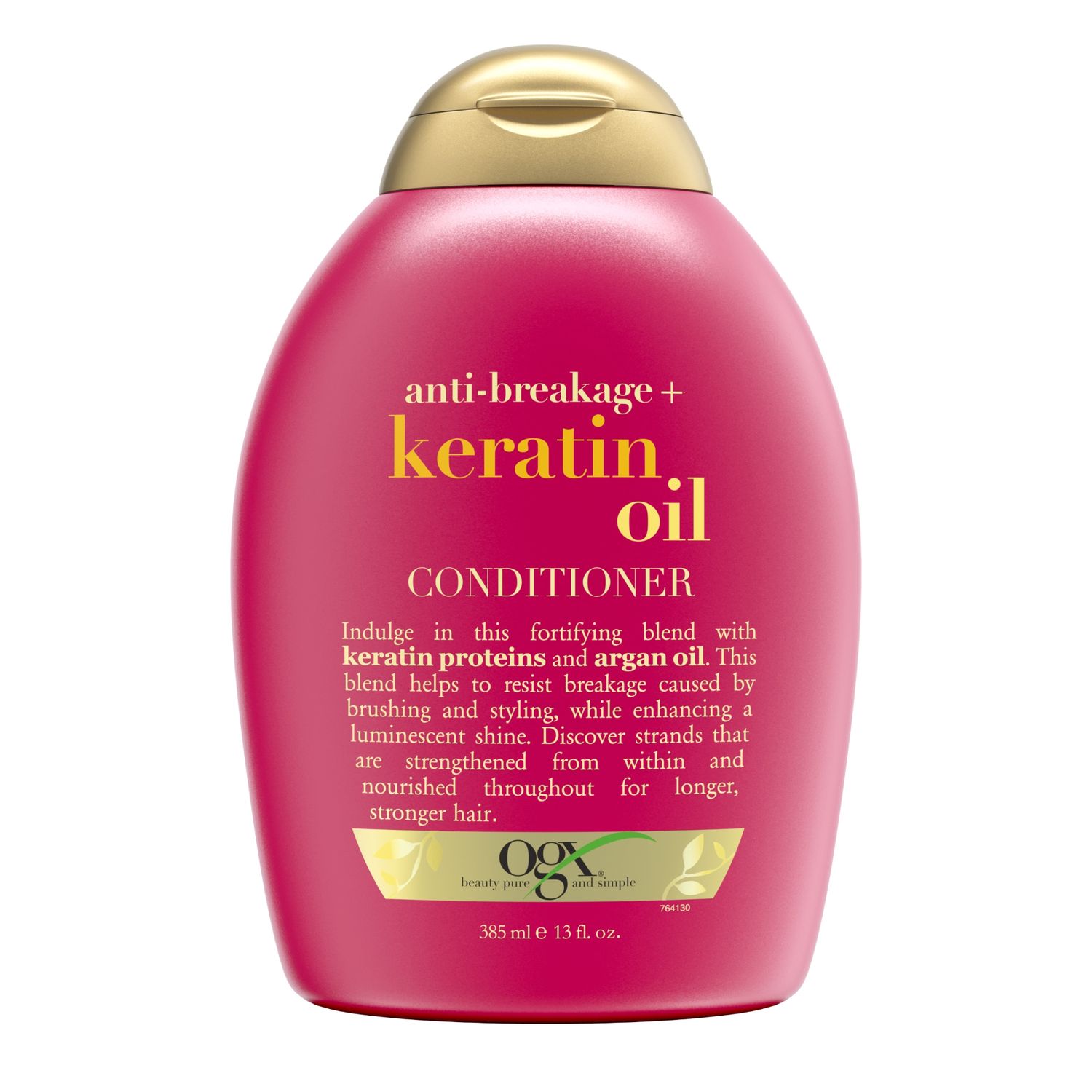 Buy OGX Anti-Breakage + Keratin Oil Fortifying Anti-Frizz Conditioner for Damaged Hair & Split Ends, with Keratin Proteins & Argan Oil, Paraben-Free, Sulfate-Free Surfactants -385ml - Purplle