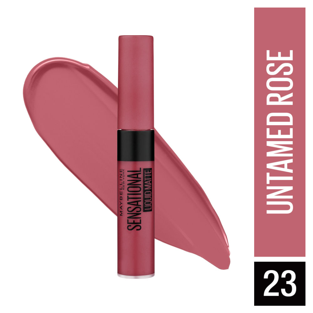 Buy Maybelline New York Sensational Liquid Matte Lipstick 23 Untamed Rose (7 ml) - Purplle