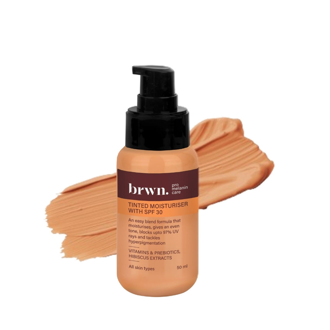 Buy Brwn Tinted Moisturiser SPF 30 with Vitamins and Prebiotics - Caramel 50ml - Purplle