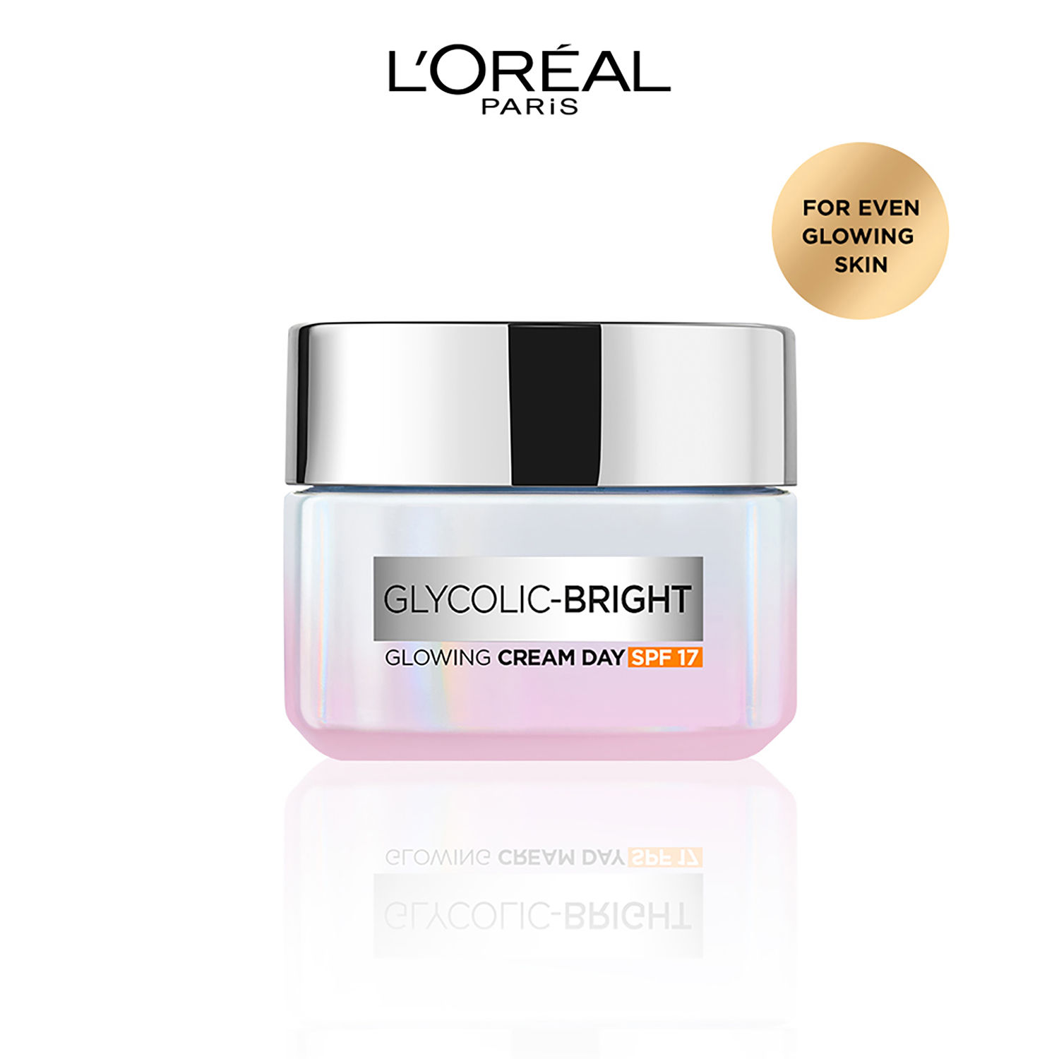 Buy L'Oreal Paris Glycolic Bright Day Cream with SPF 17, 50ml |Skin Brightening & Visibly Minimizes Spots For Even Glowing Skin - Purplle