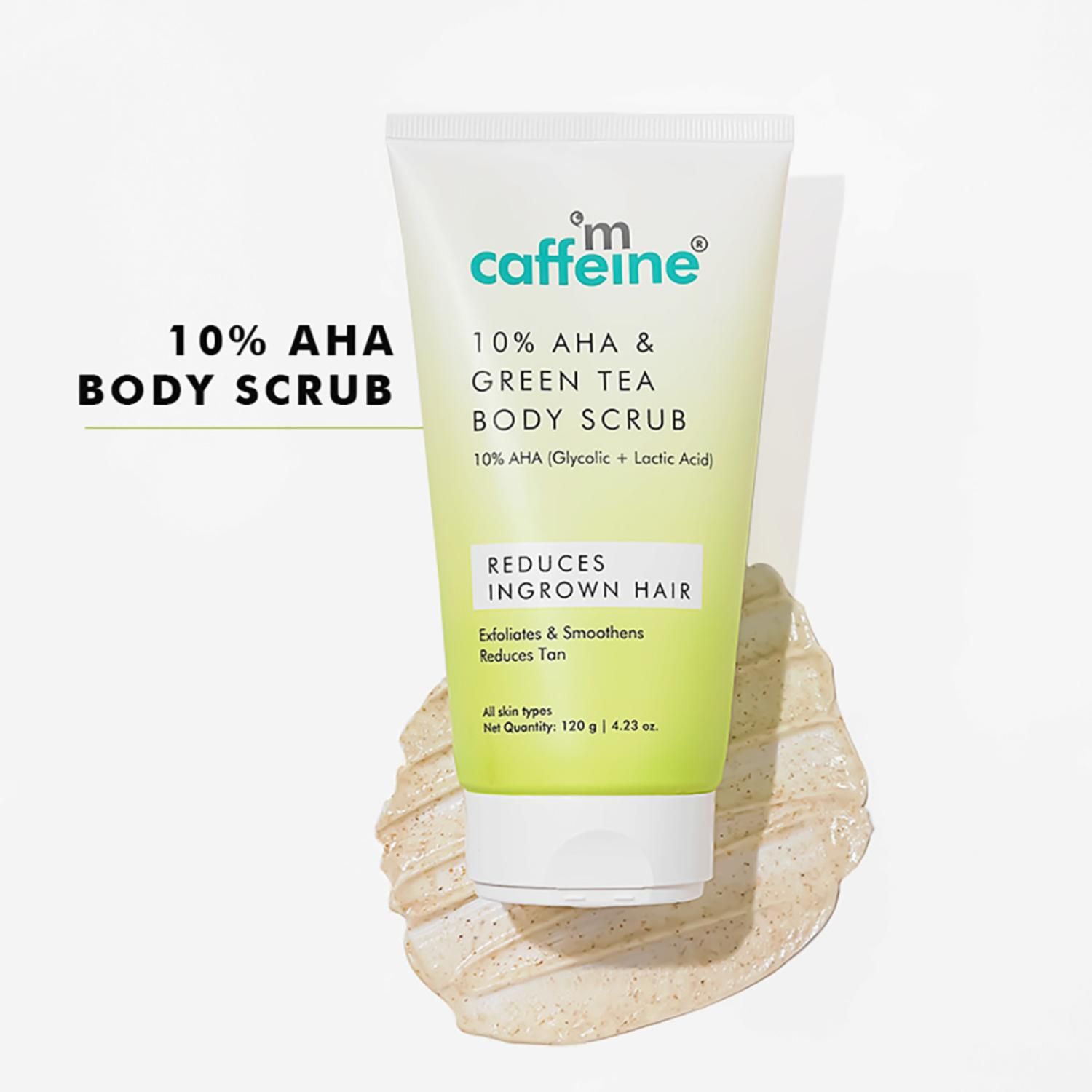 Buy mCaffeine 10% AHA & Green Tea Body Scrub_120 gm - Purplle