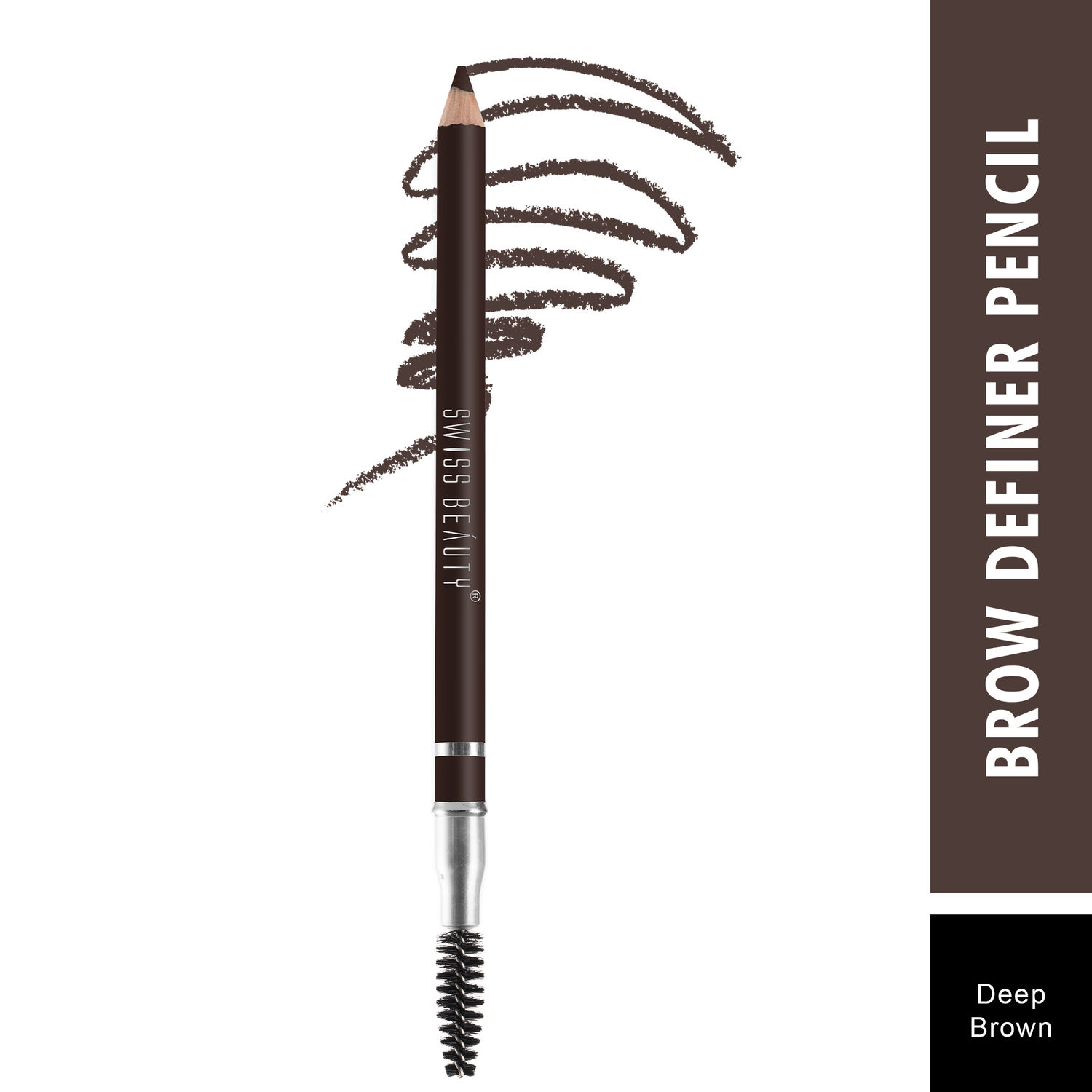 Buy Swiss Beauty Brow Definer Pencil - 03 Deep Brown - 3 - 1.5 gm - Purplle