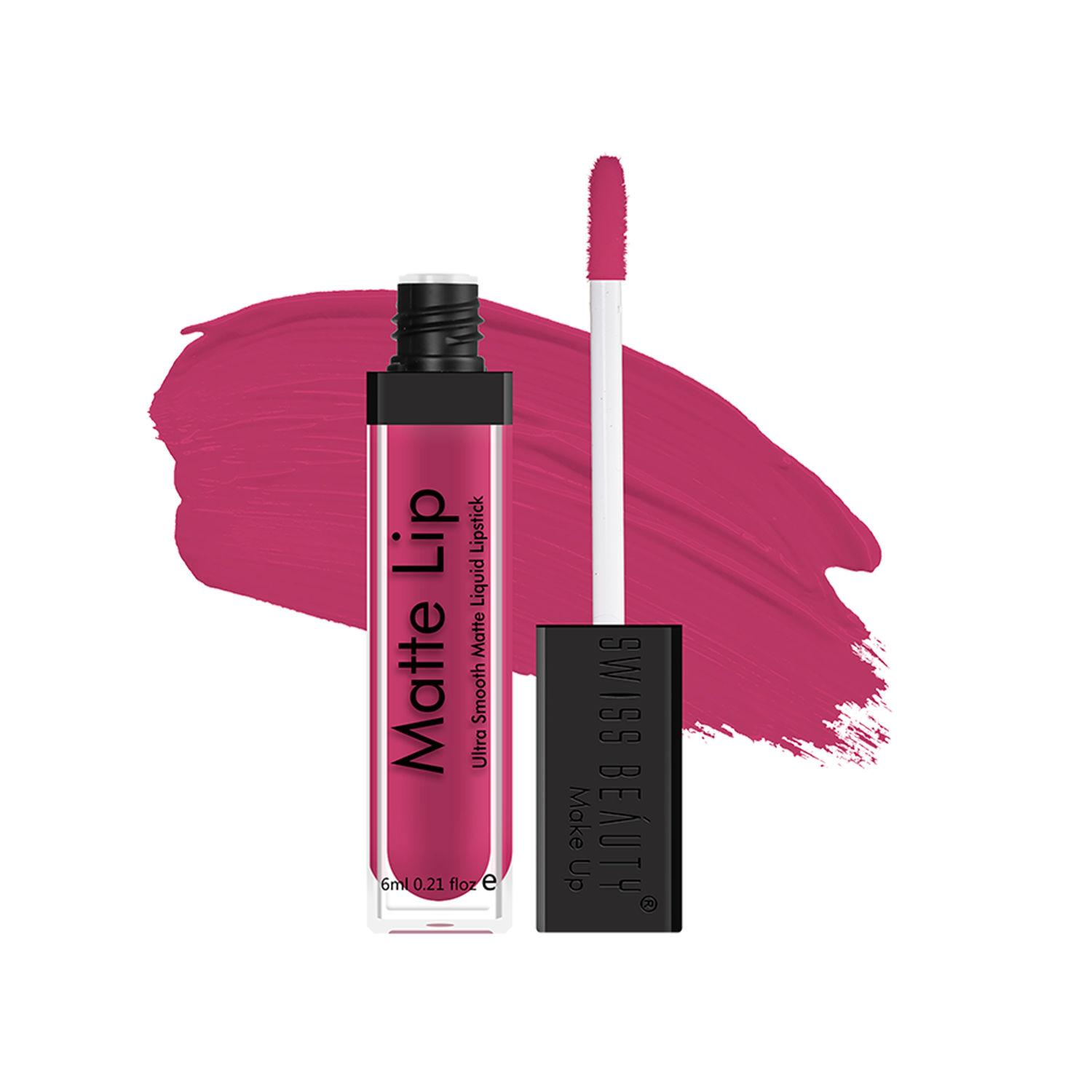 SWISS BEAUTY Ultra Smooth Matte Liquid Lipstick Fuchsia Pink - 6 ml
