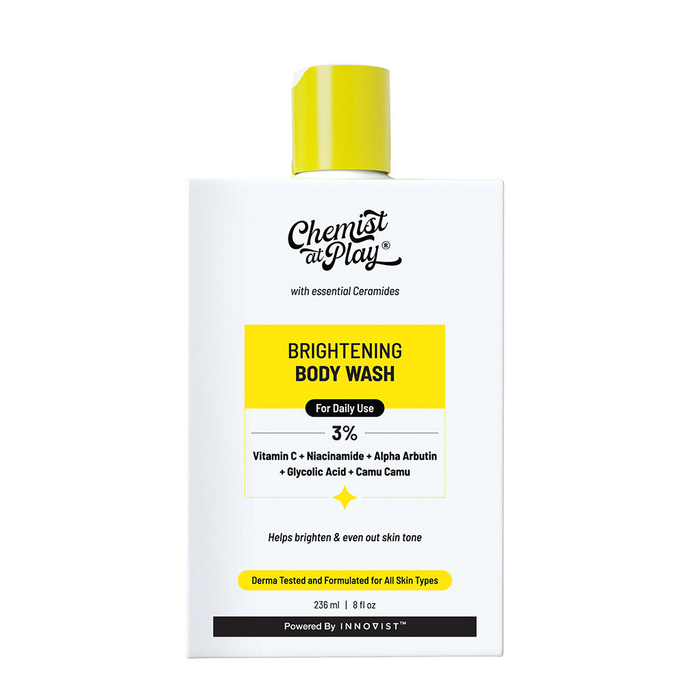 Buy Chemist At Play Brightening Body Wash With 3% Vitamin C + Niacinamide + Hyaluronic Acid For Dry Skin 236ml - Purplle