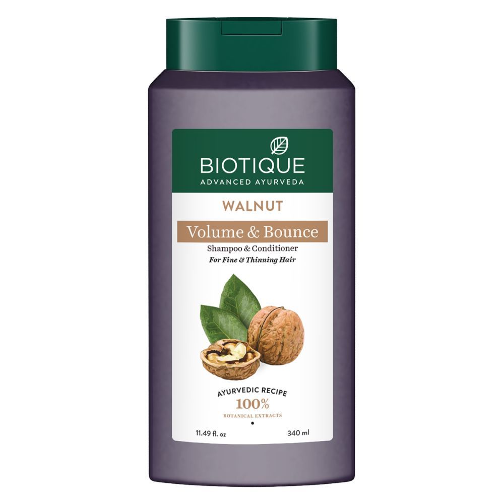 Buy Biotique Bio Walnut Volume & Bounce Shampoo & Conditioner (340 ml) - Purplle