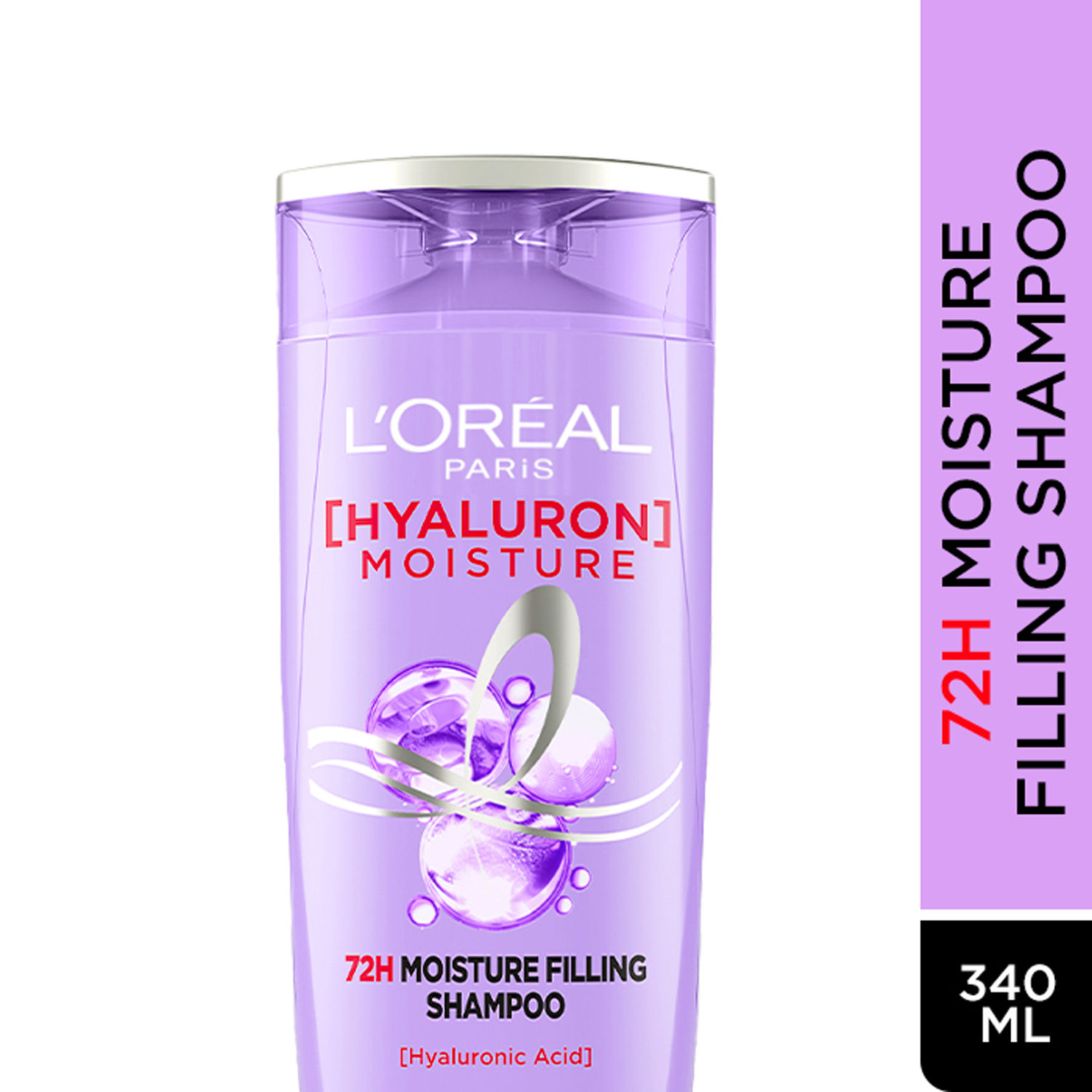 Buy L'Oreal Paris Hyaluron Moisture 72H Moisture Filling Shampoo | With Hyaluronic Acid | For Dry & Dehydrated Hair | Adds Shine & Bounce 340ml - Purplle