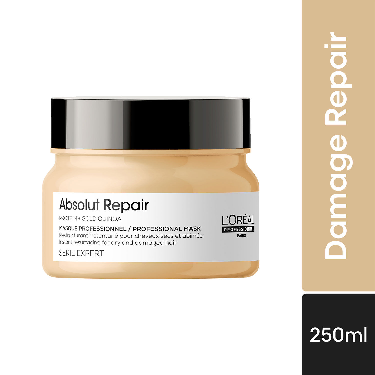 Buy L'Oreal Professionnel Absolut Repair Mask For Dry and Damaged Hair 250ml | With Wheat Protein - Purplle