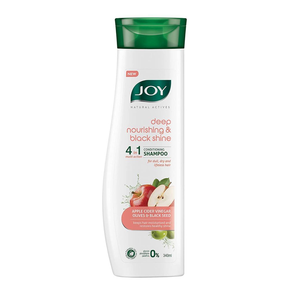 Buy Joy Natural Actives Deep Nourishing & Black Shine 4 in 1 Multi Action Conditioning Shampoo (340 ml) - Purplle